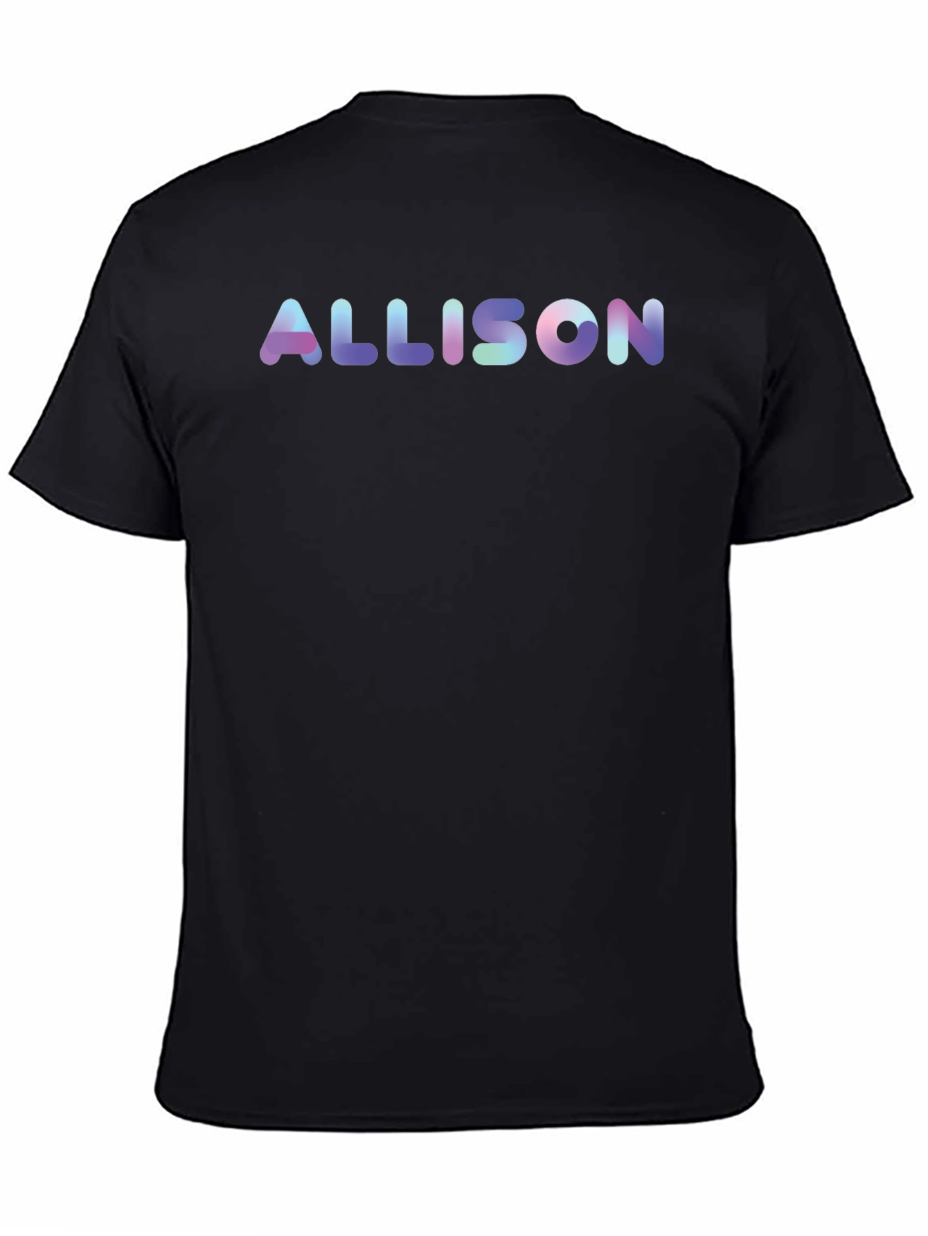 Allison Name Black Cotton T-Shirt