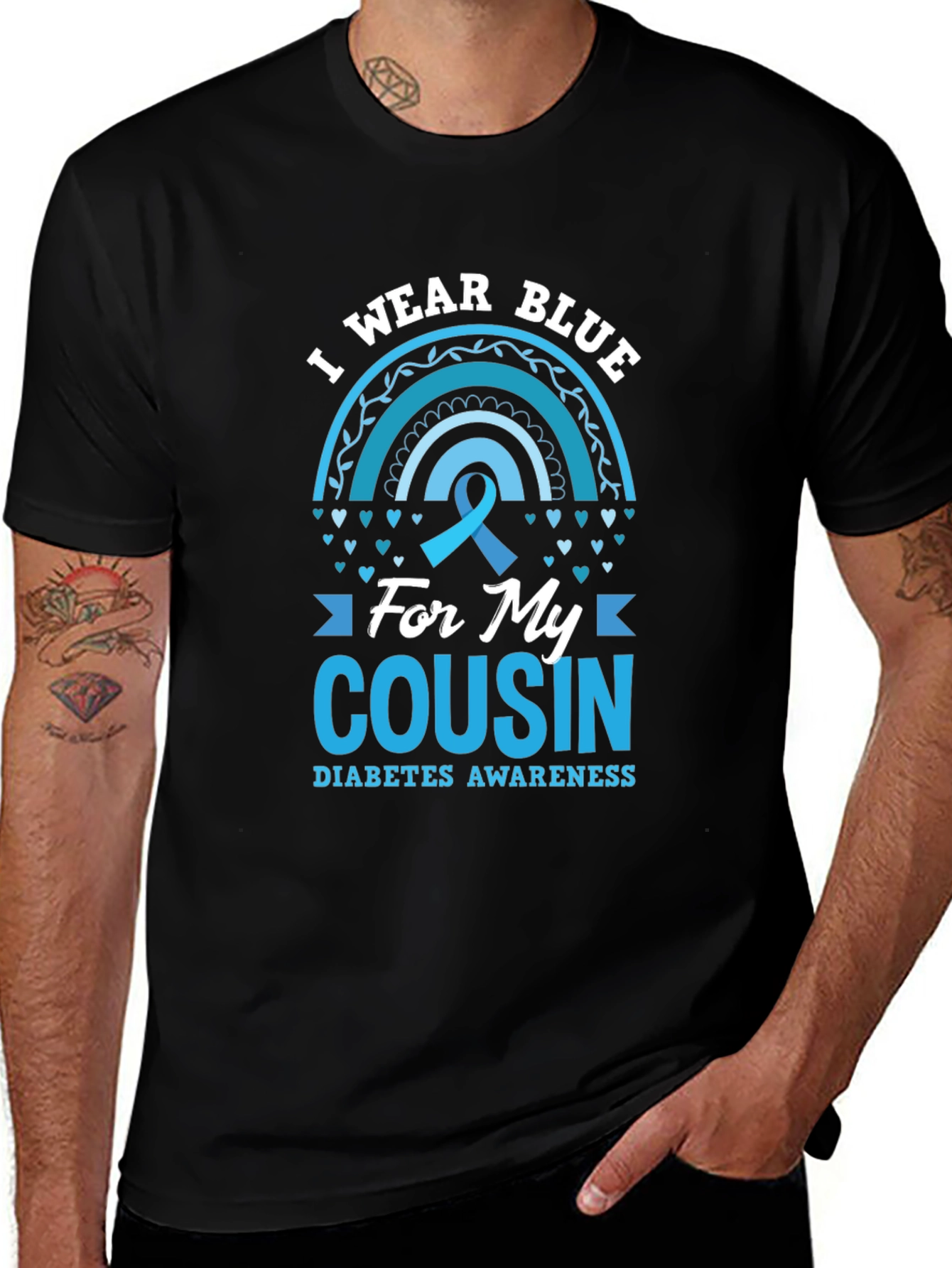 Diabetes Awareness Blue Cousin T-Shirt
