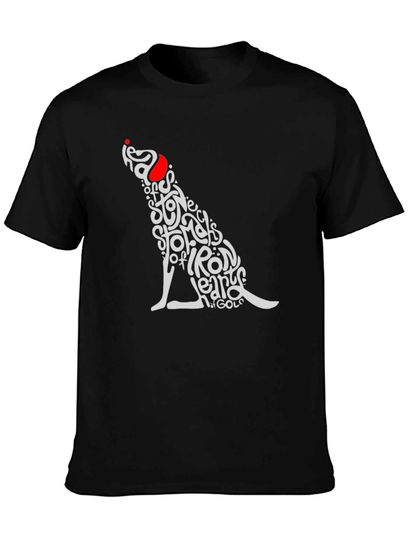 Dog Typography T-Shirt - Heads of Stone