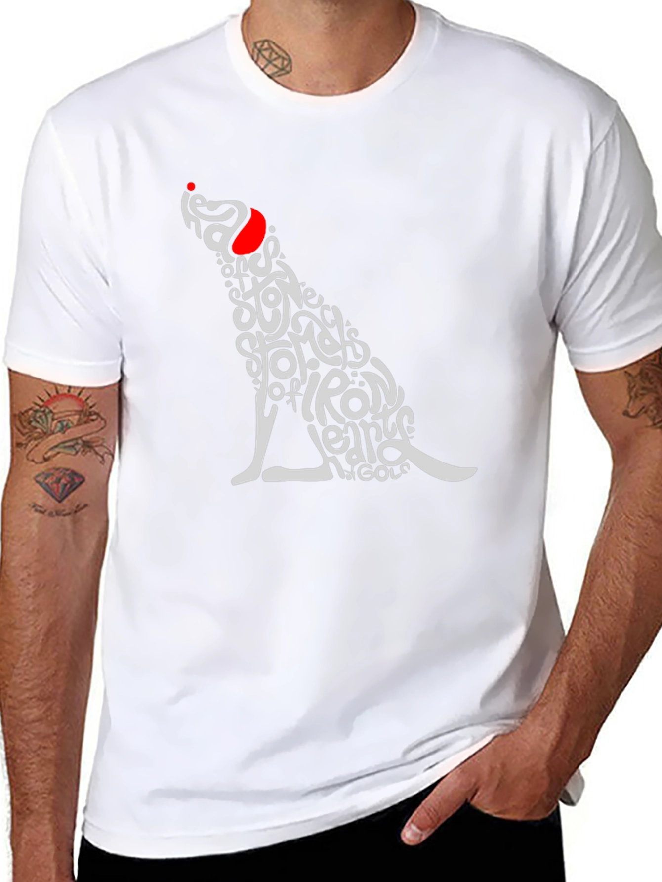Dog Typography T-Shirt - Heads of Stone