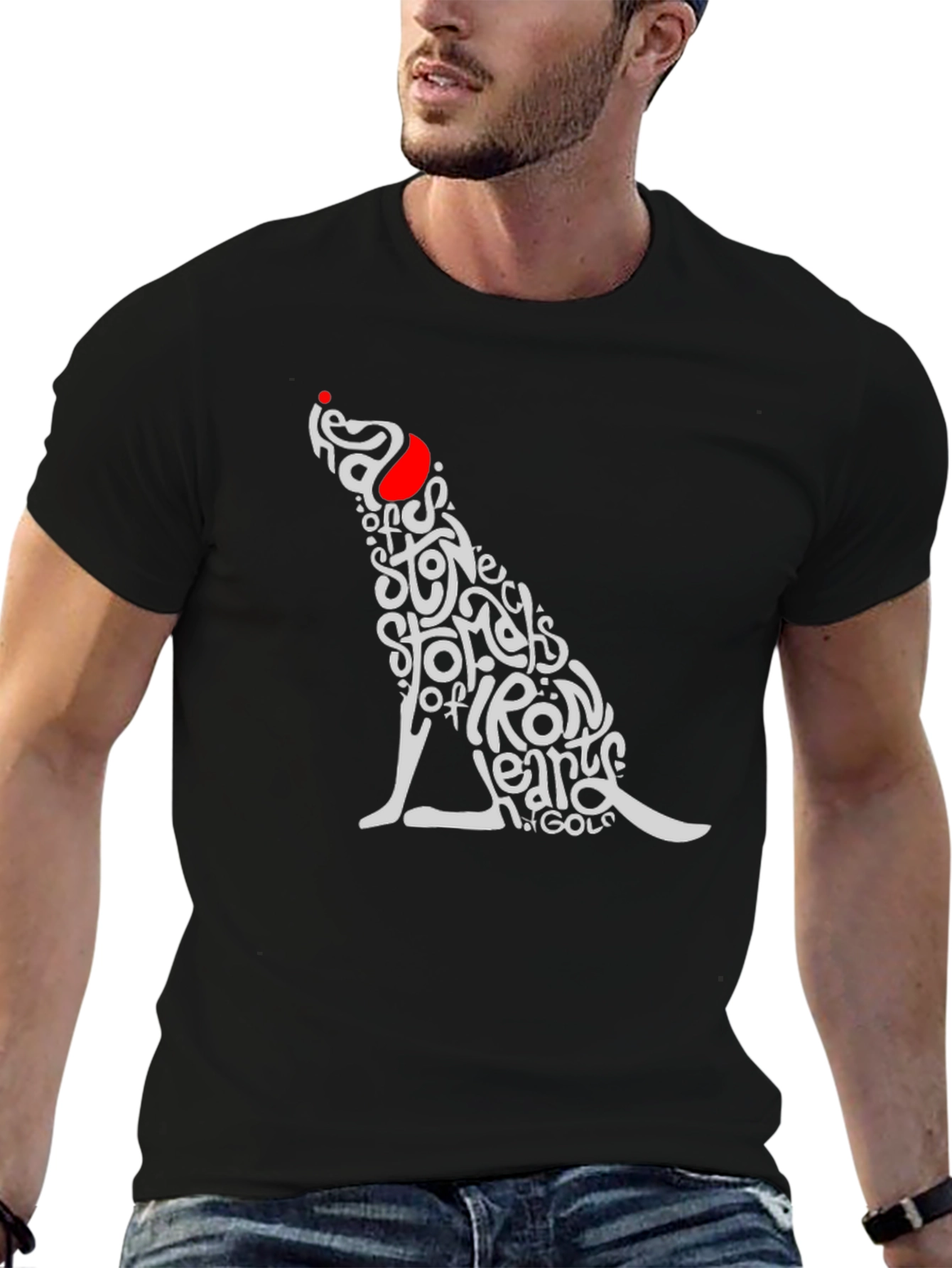 Dog Typography T-Shirt - Heads of Stone