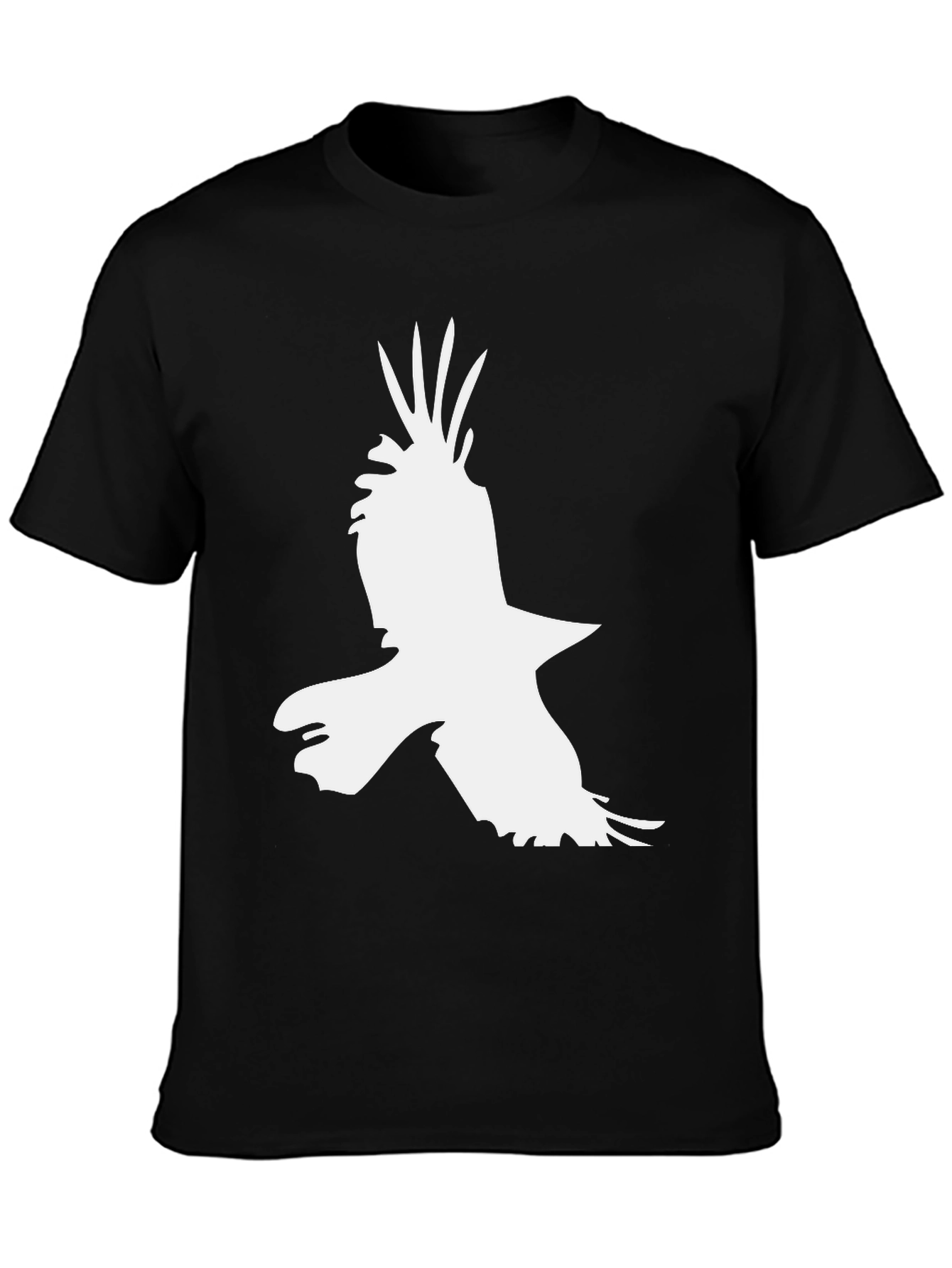 Raven Silhouette Black T-Shirt - Bold Graphic Tee