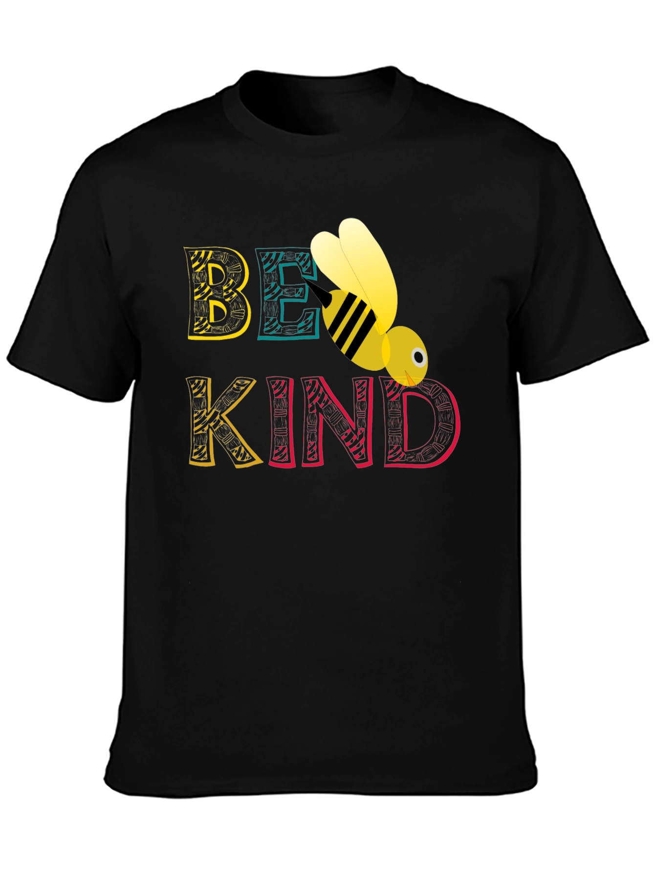 Be Kind Bee Graphic Tee - Black Unisex T-Shirt