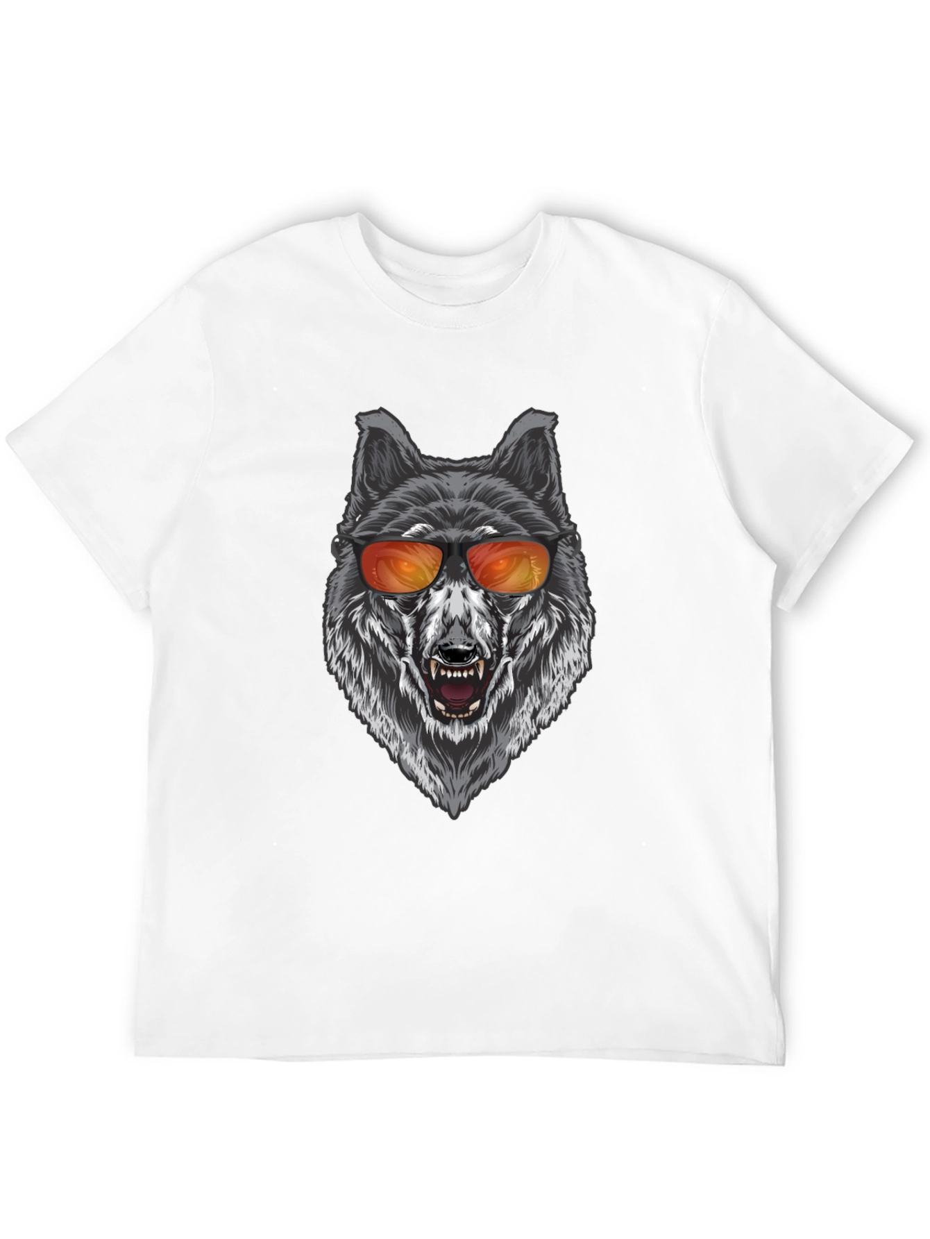 Cool Wolf Graphic T-Shirt - Black