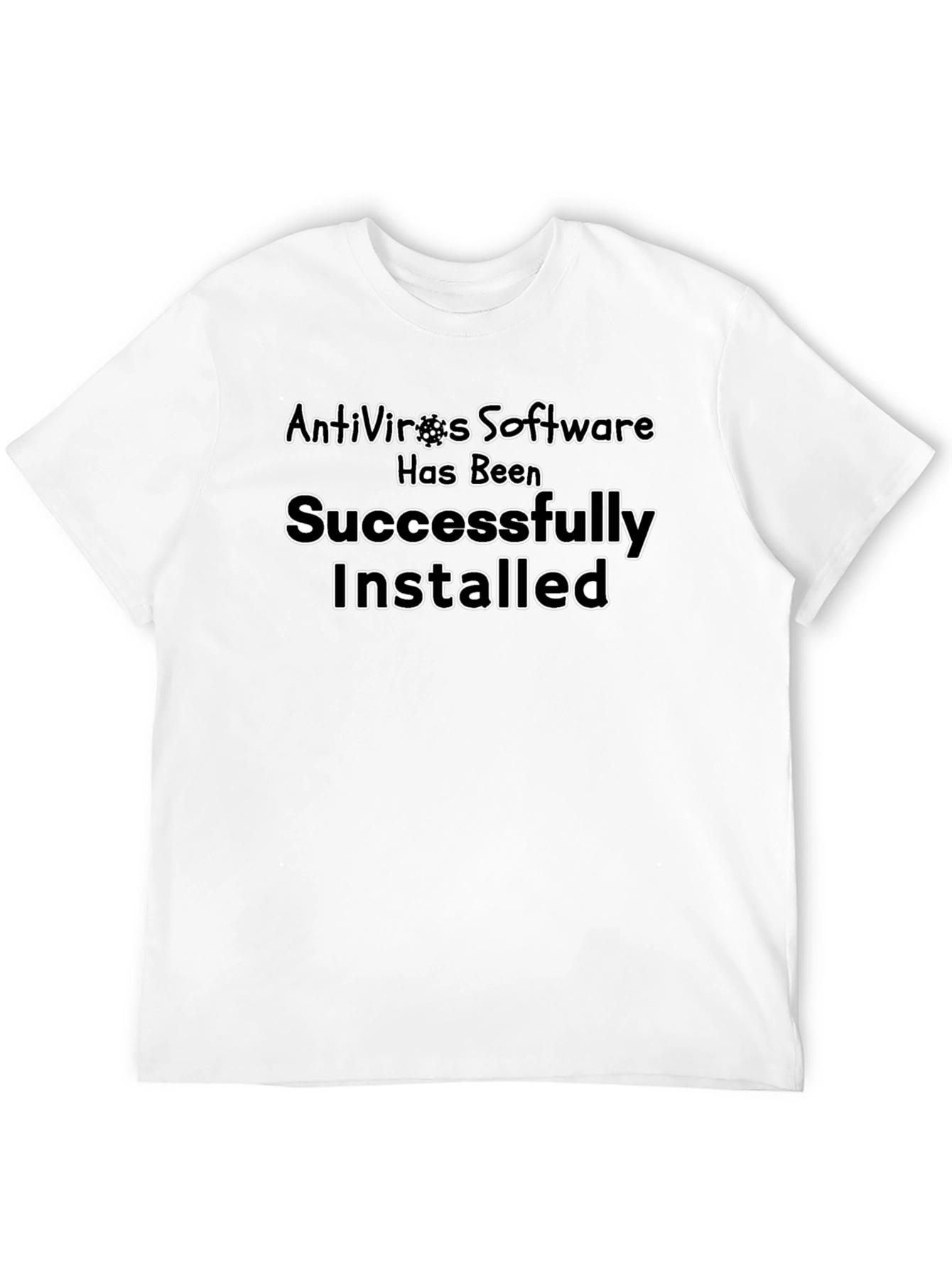 Antivirus Software Installed Graphic Tee - Black