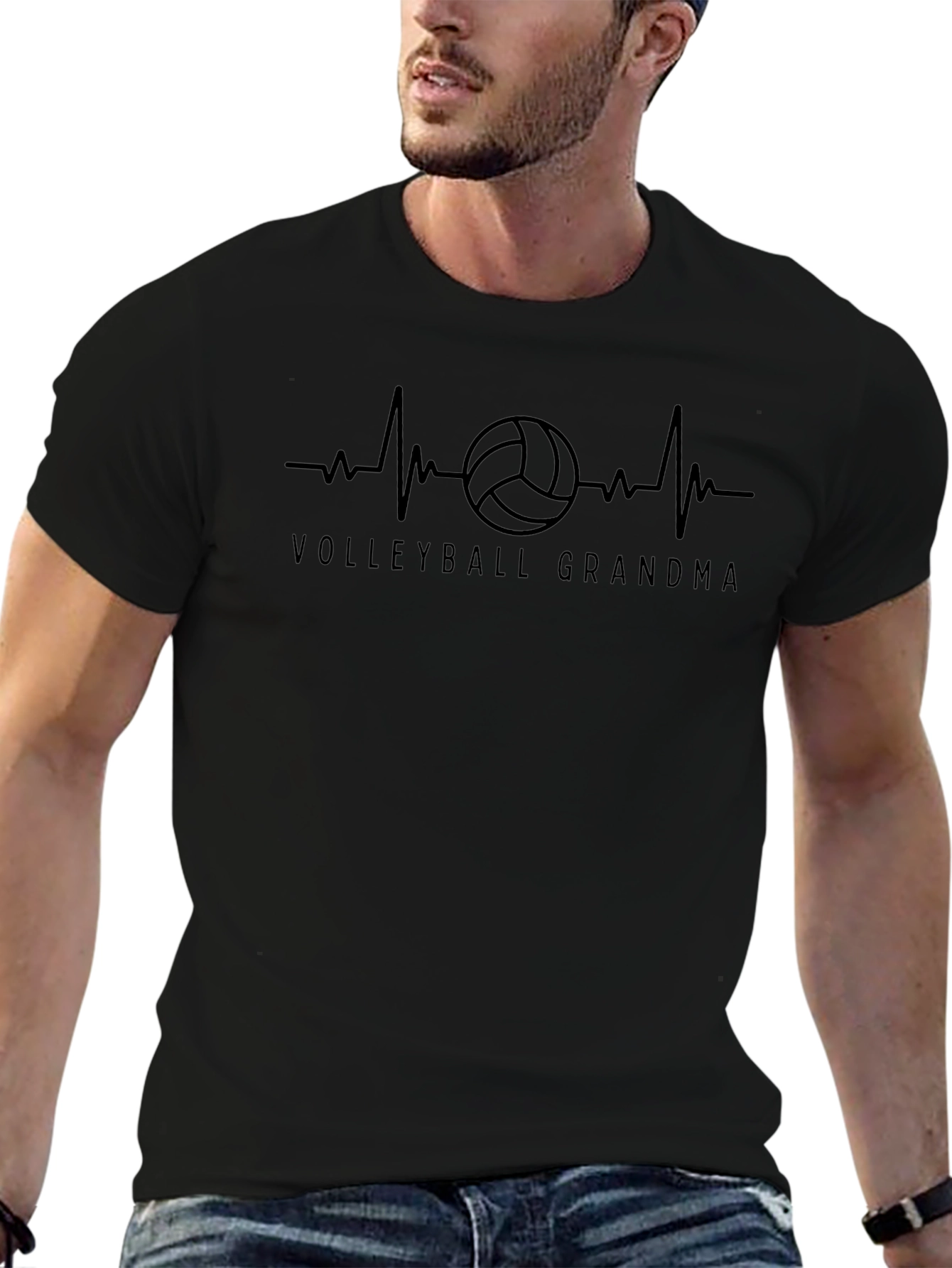 Volleyball Grandma Heartbeat T-Shirt