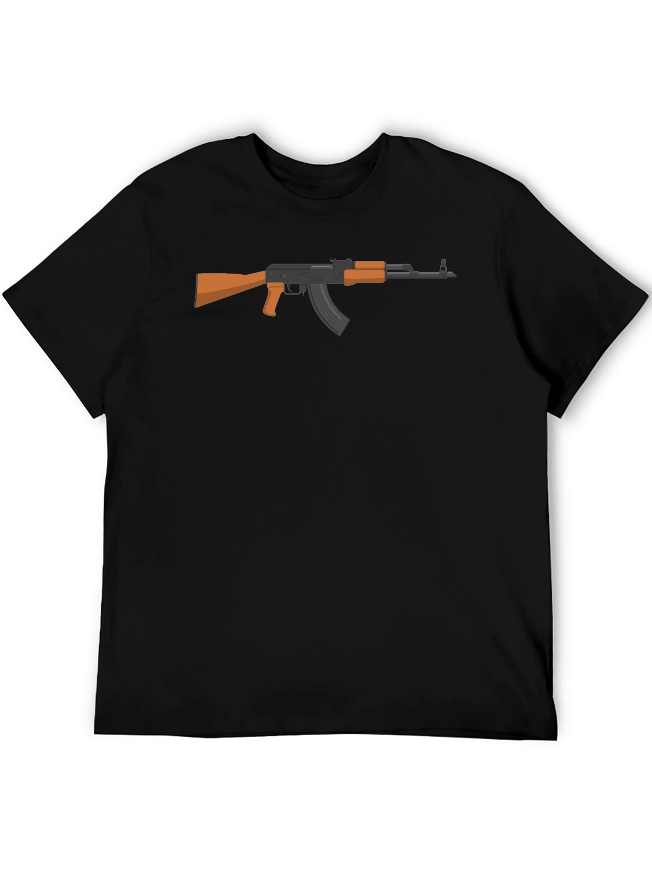 AK-47 Graphic Tee - Black Cotton T-Shirt