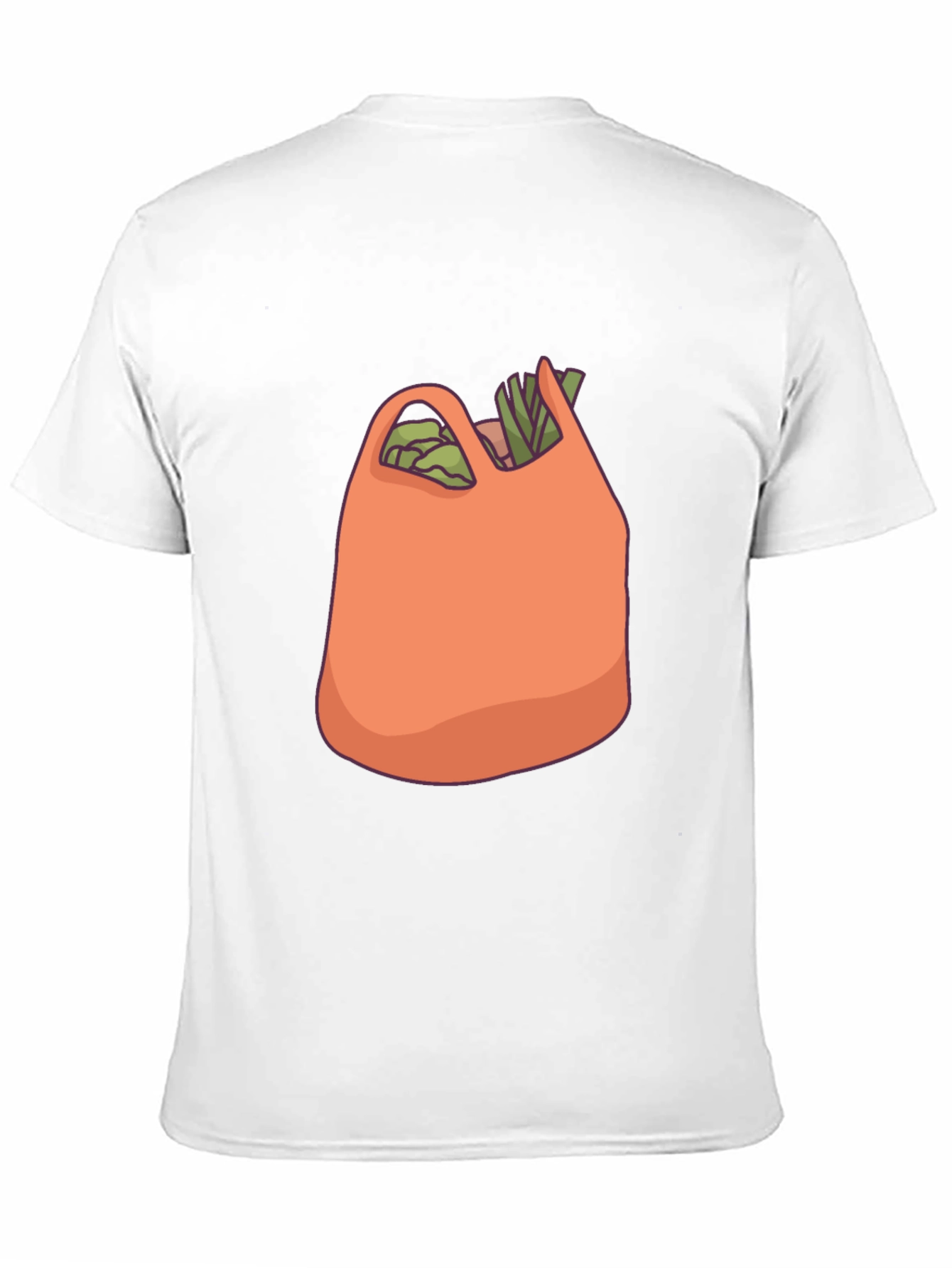 Grocery Bag Graphic T-Shirt - Black Cotton Tee