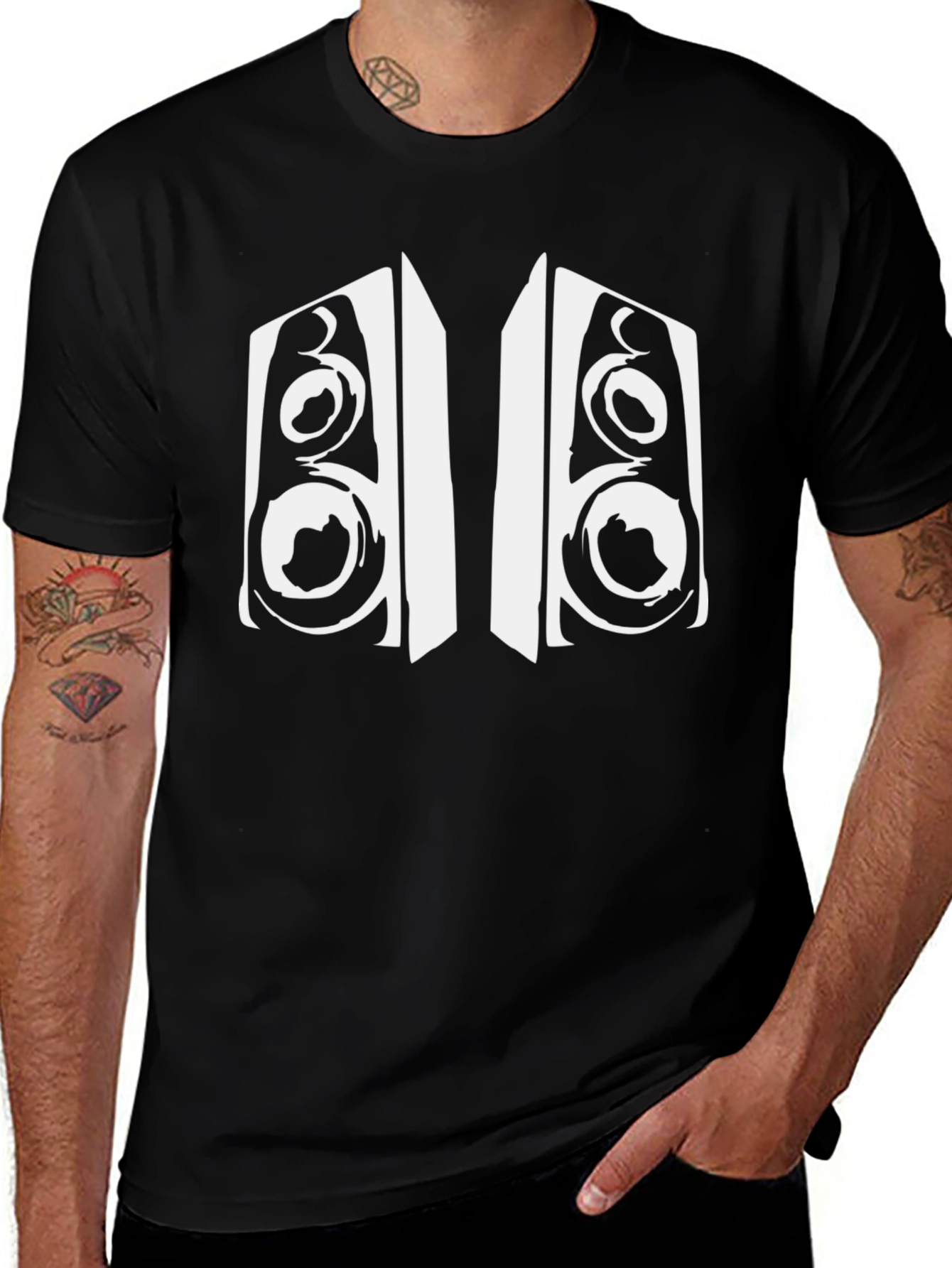 Speaker Graphic Black T-Shirt