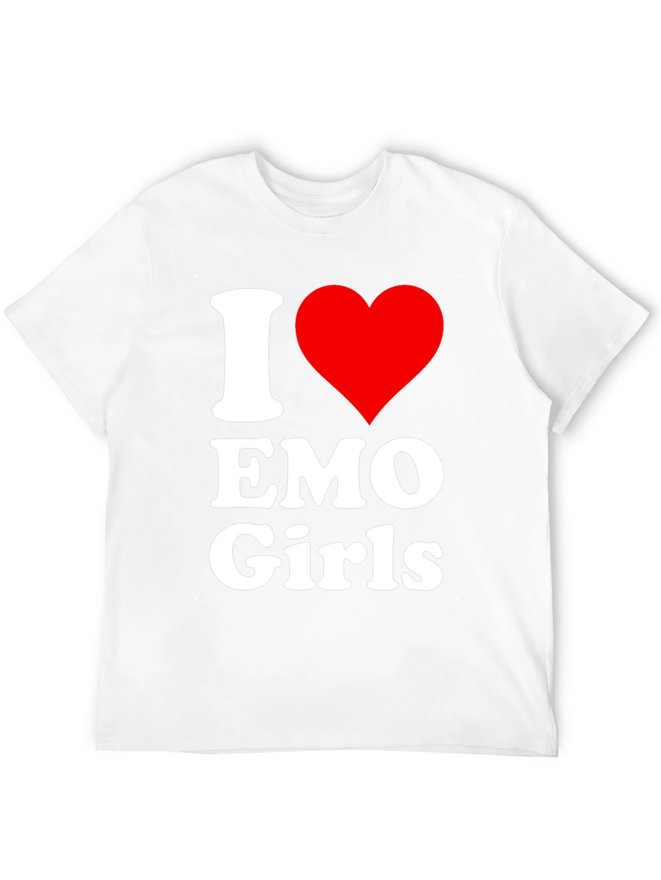 I Heart Emo Girls Graphic T-Shirt - Black