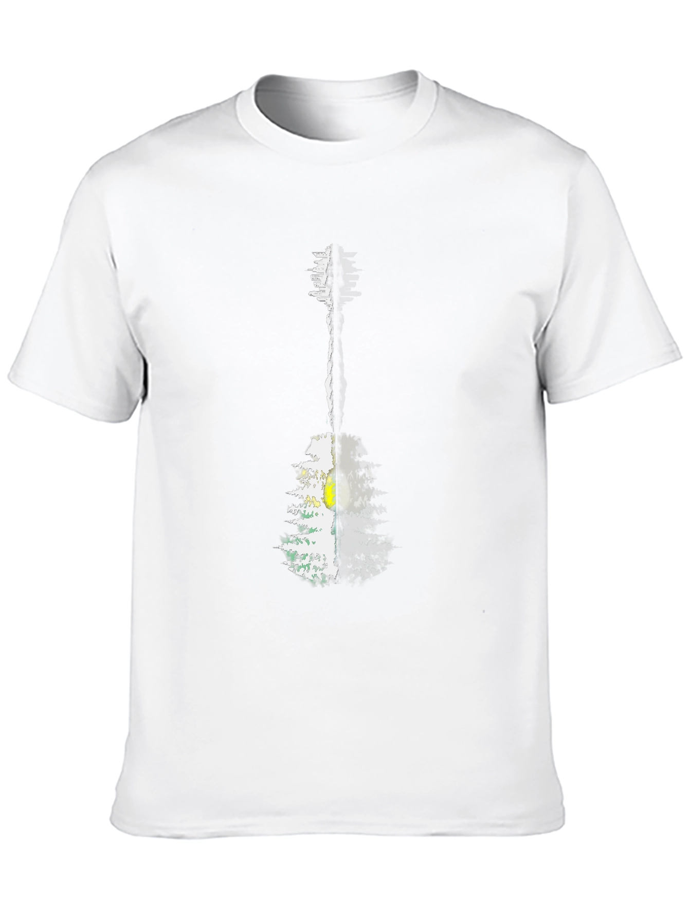 Guitar Forest Graphic Tee - Mens Black T-Shirt
