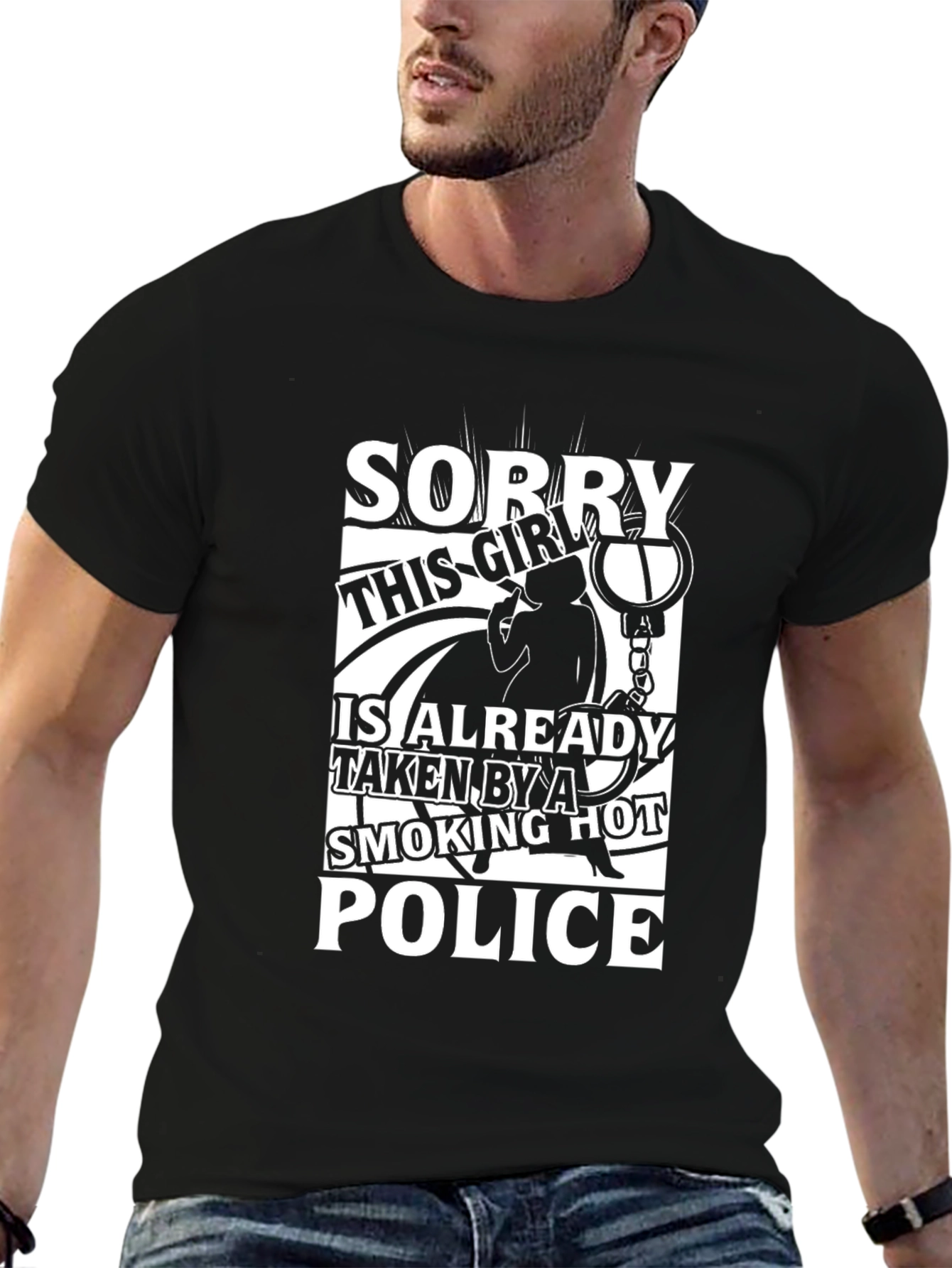 Funny Police Girlfriend T-Shirt Smoking Hot Cop Wife Tee