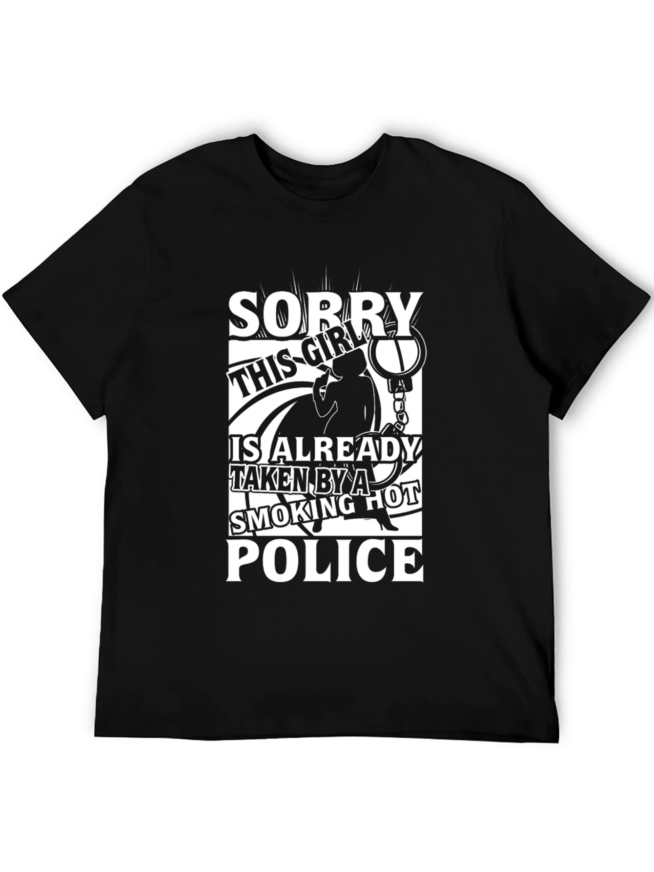 Funny Police Girlfriend T-Shirt Smoking Hot Cop Wife Tee