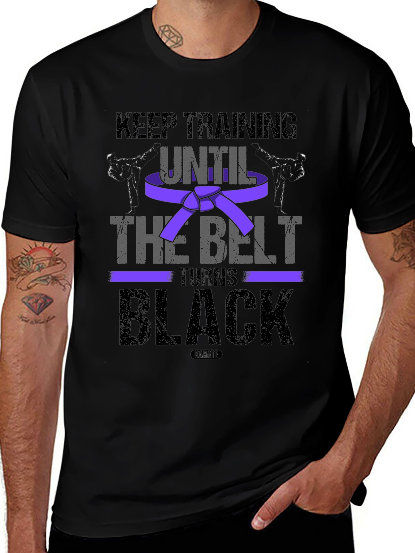 Keep Training Until Black Belt Martial Arts T-Shirt