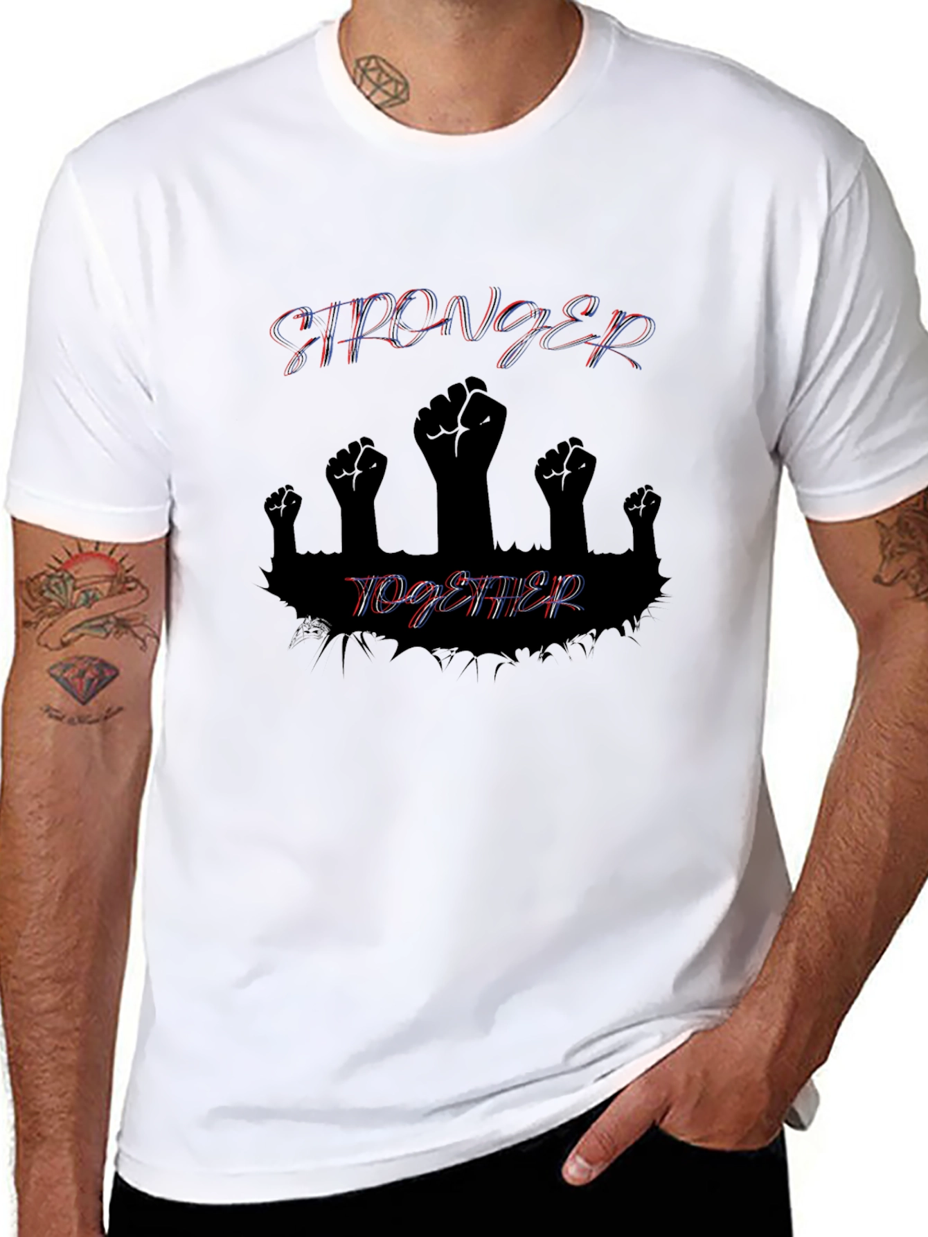 Stronger Together Graphic Tee - Black