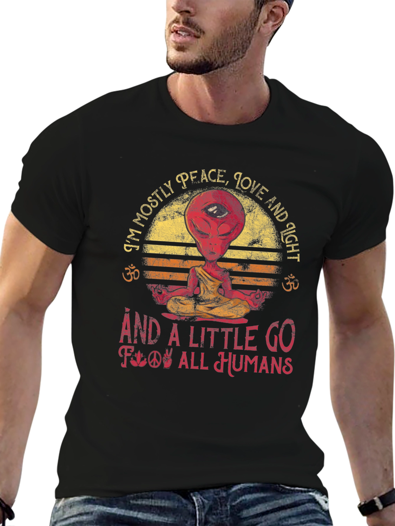 Peace Love and Light Alien T-Shirt