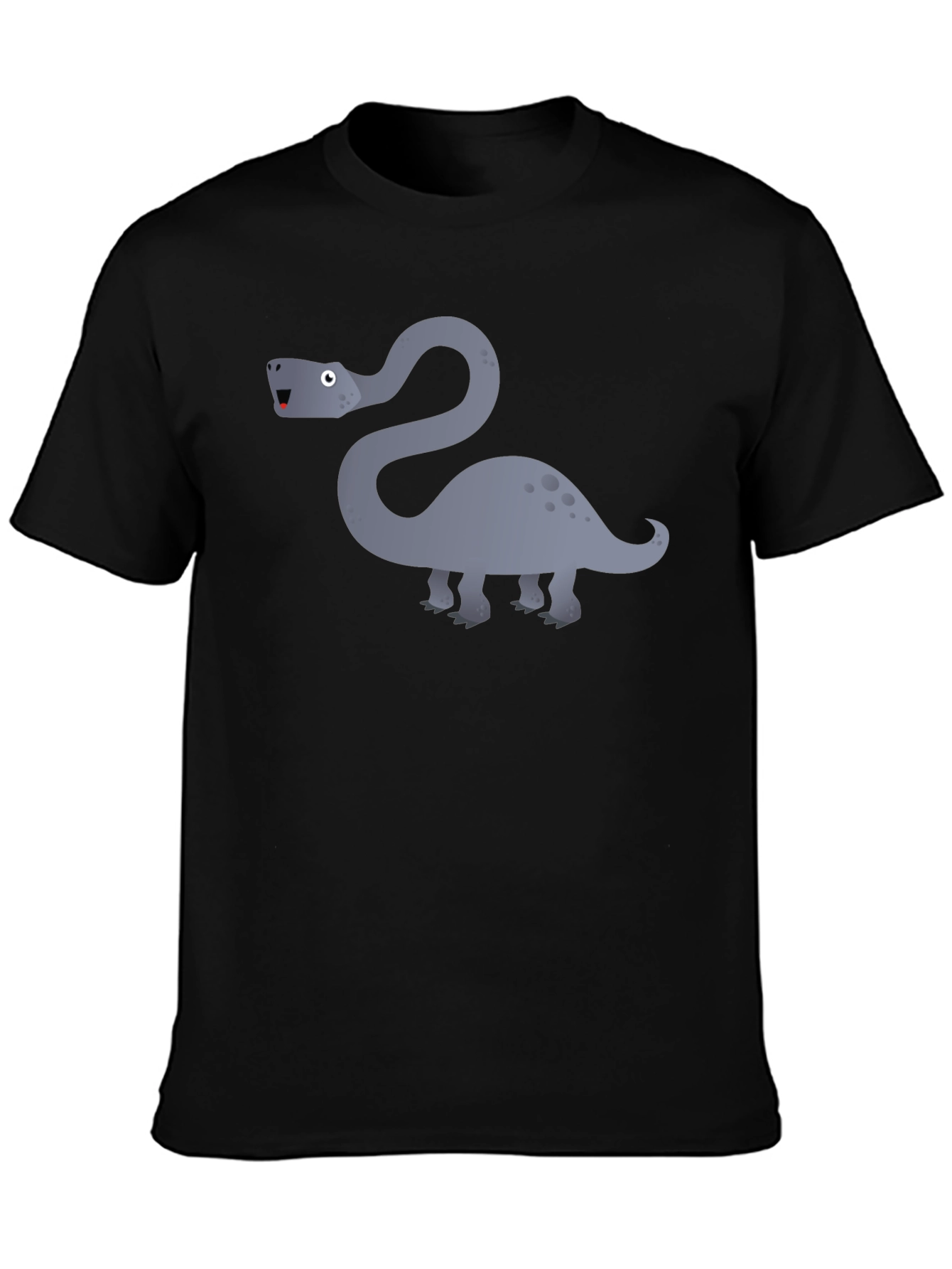 Dinosaur Graphic Tee - Black Cotton T-Shirt