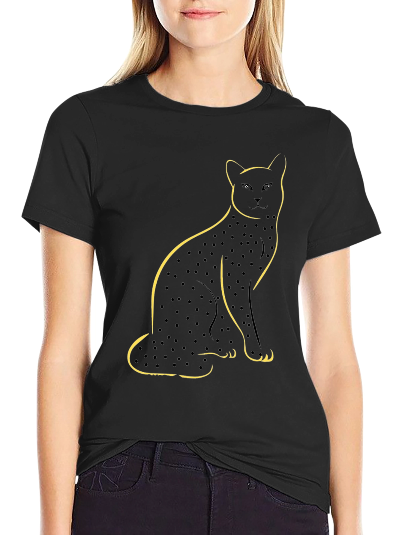 Black Cat T-Shirt - Unique Graphic Tee