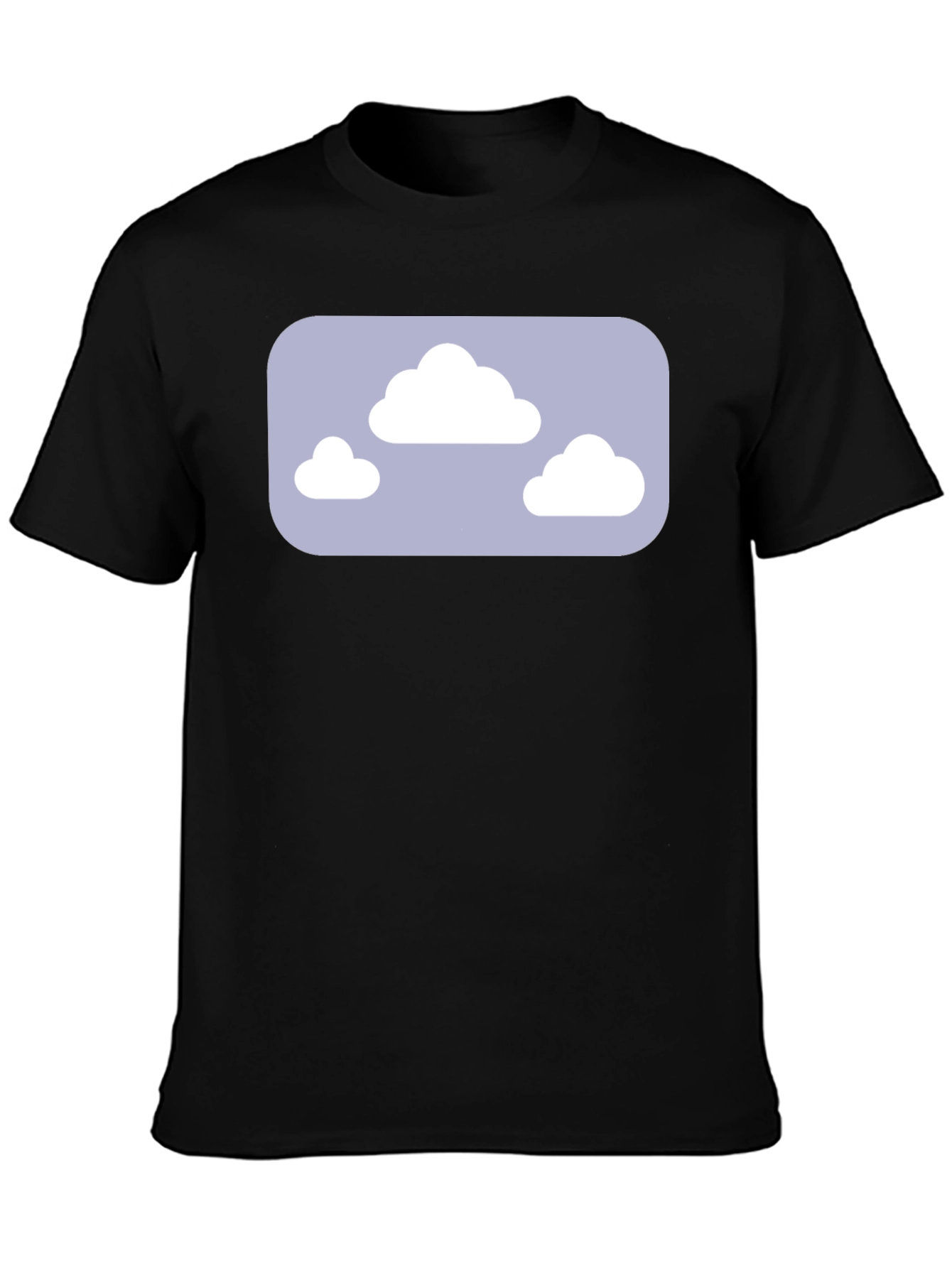 Cloud Graphic Tee - Black Casual T-Shirt