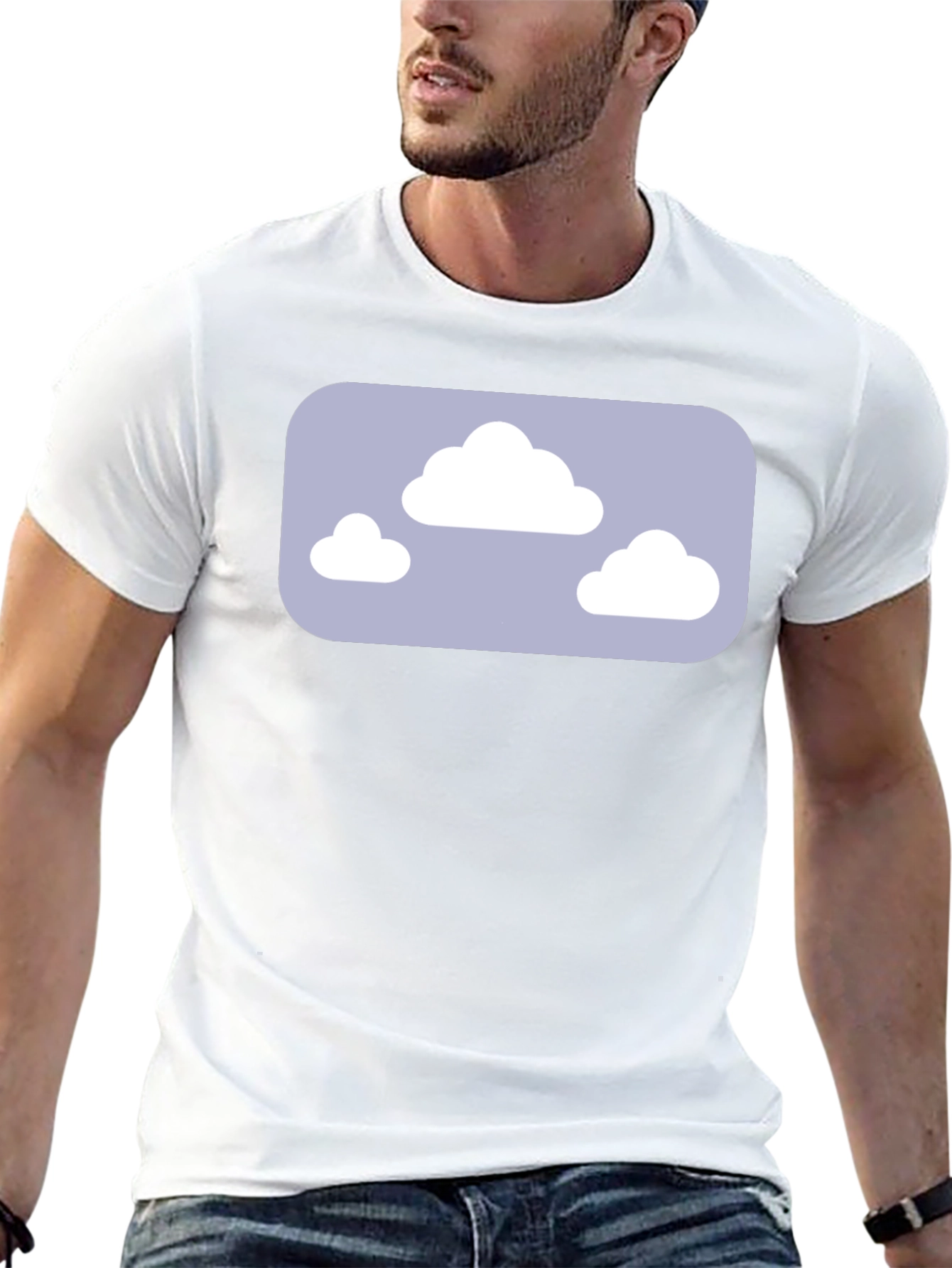 Cloud Graphic Tee - Black Casual T-Shirt