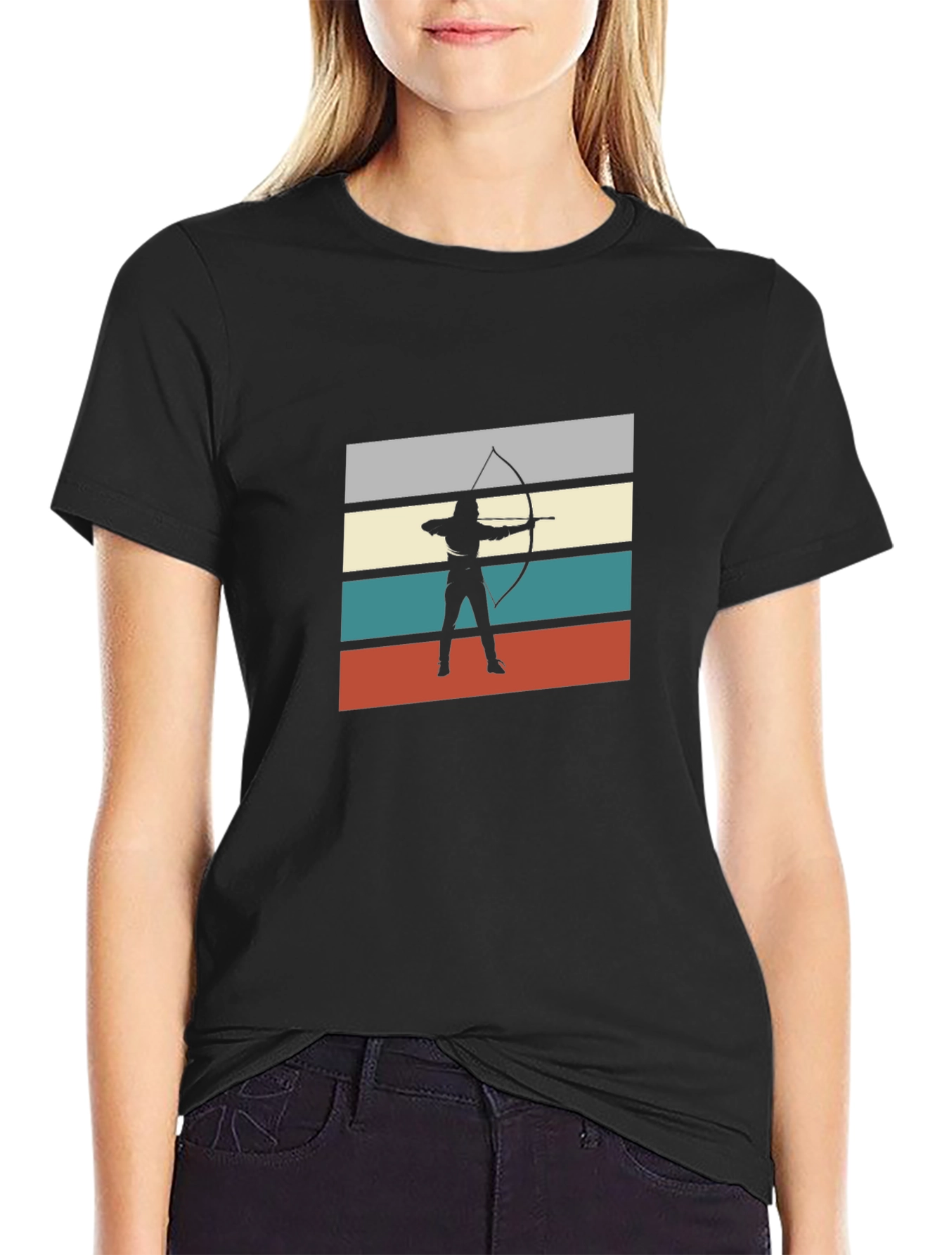 Archer Silhouette Graphic Tee - Retro Style