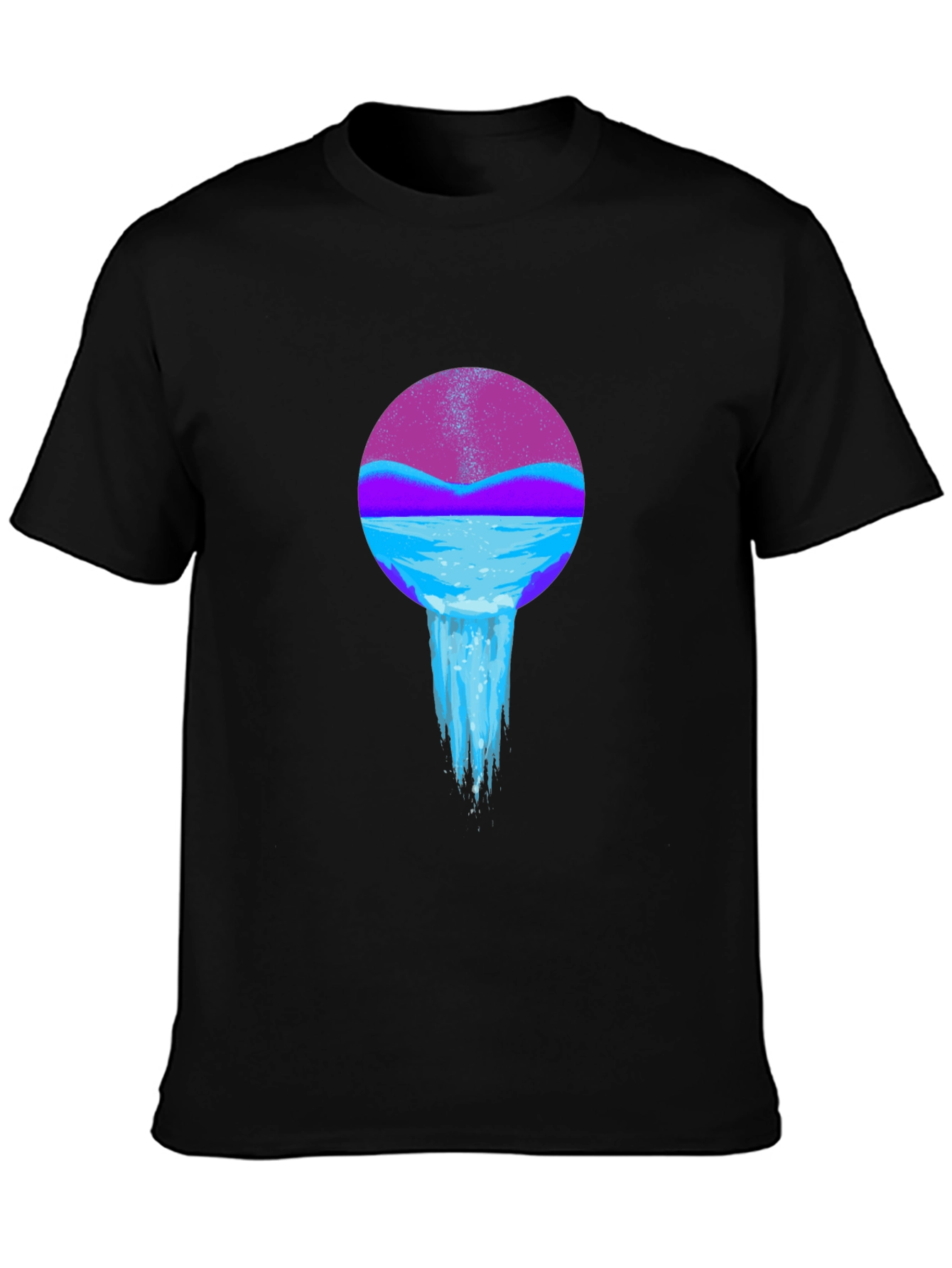 Mystic Waterfall Black T-Shirt