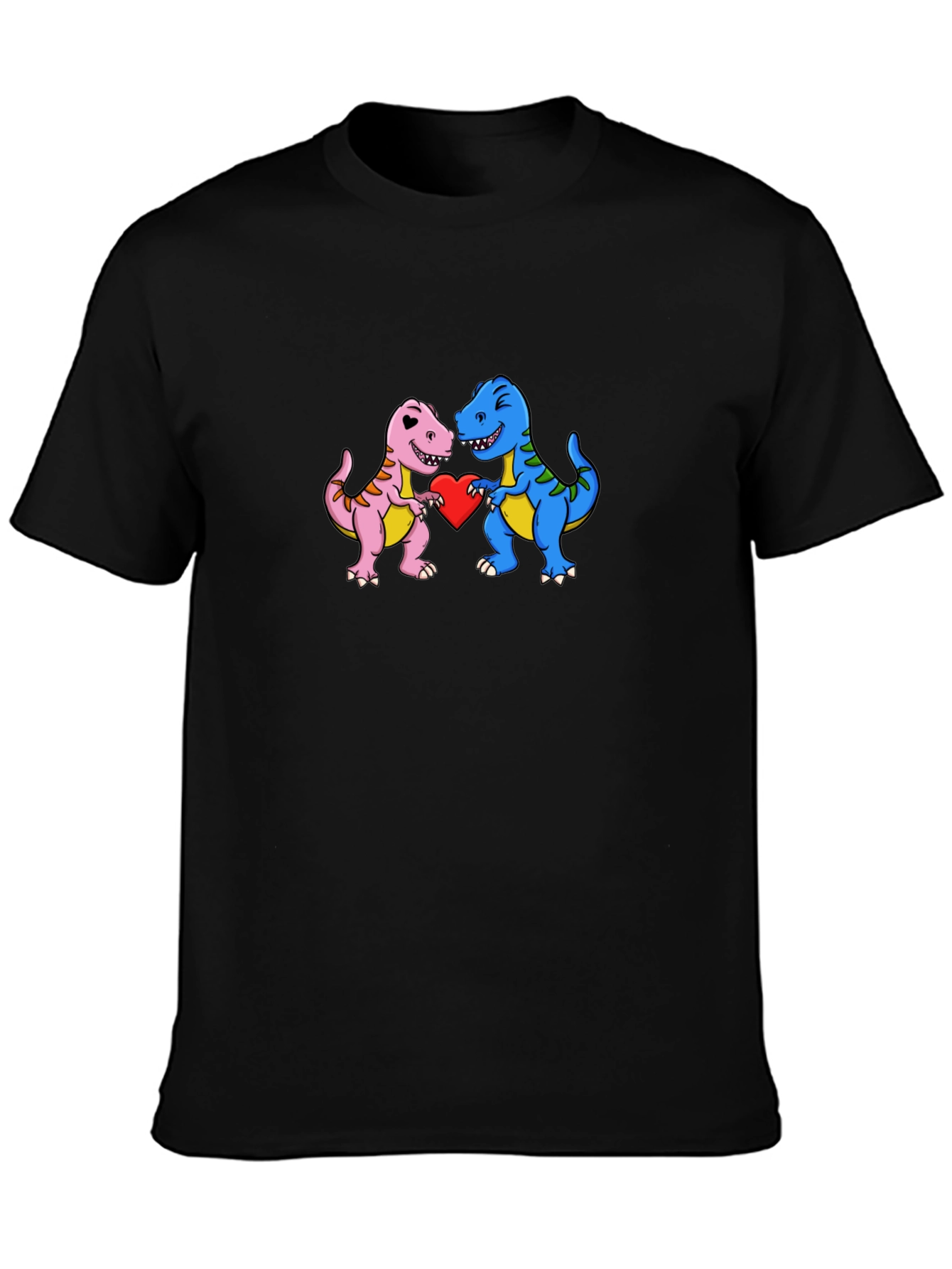 Dino Love Black T-Shirt