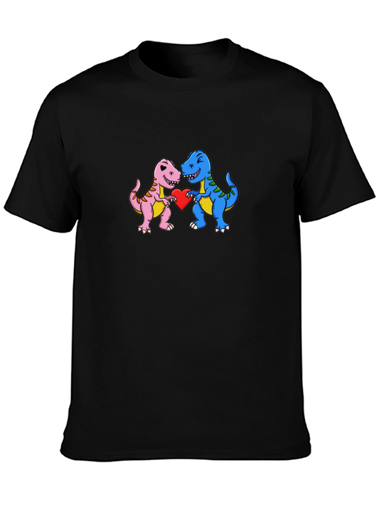 Dino Love Black T-Shirt