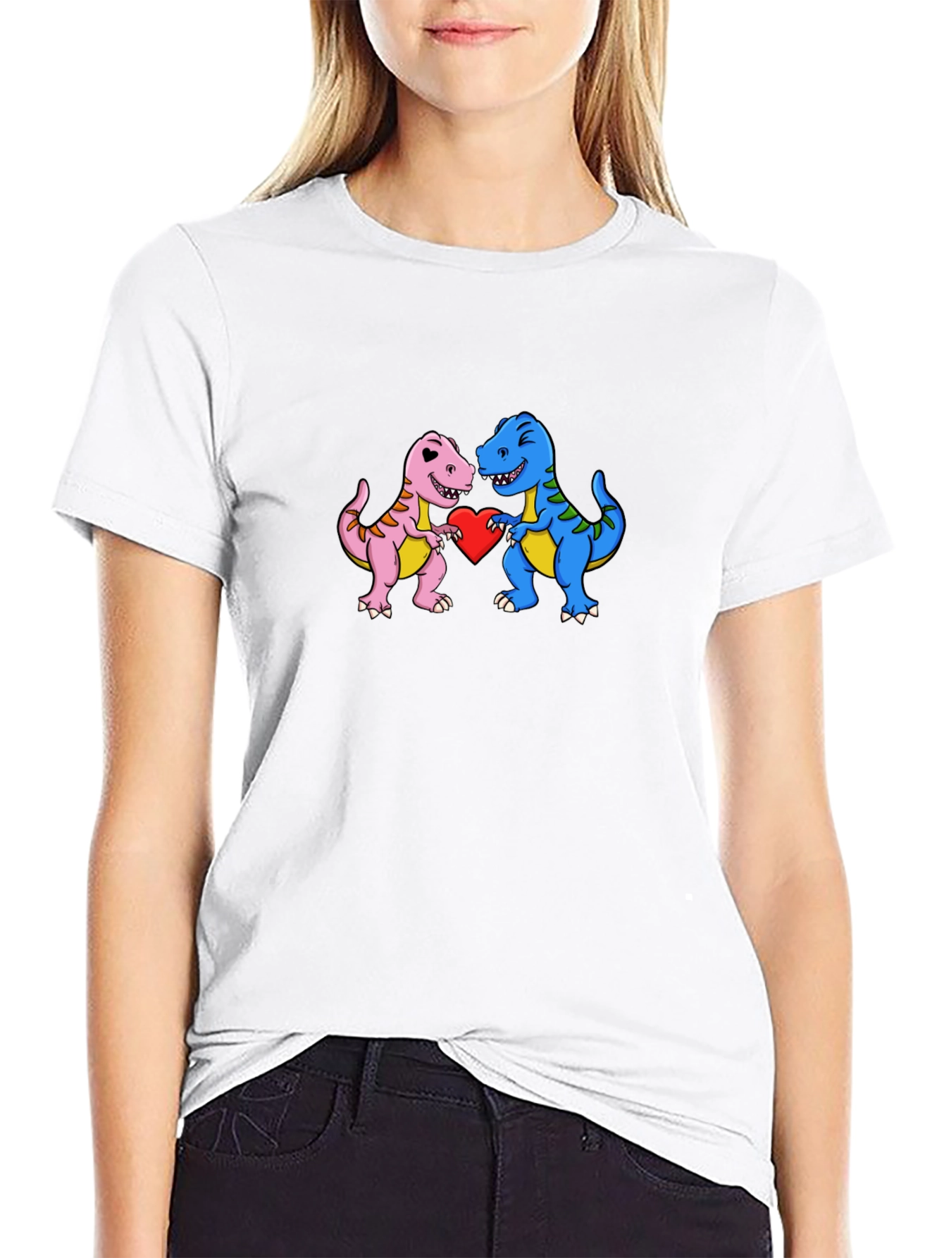 Dino Love Black T-Shirt