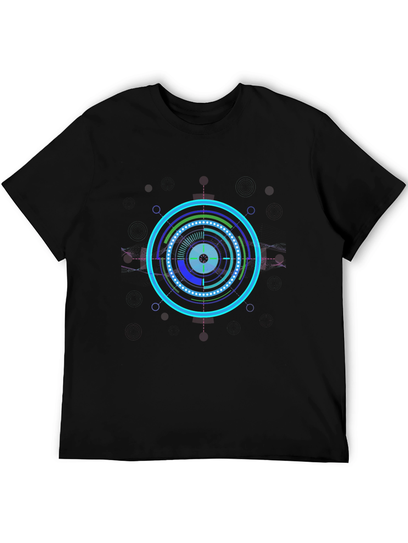 Cyberpunk Circle Graphic Tee - Black