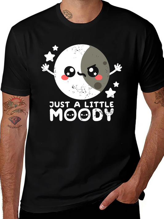 Just a Little Moody T-Shirt - Moon & Stars Design