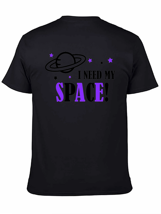 I Need My Space Graphic T-Shirt - Black