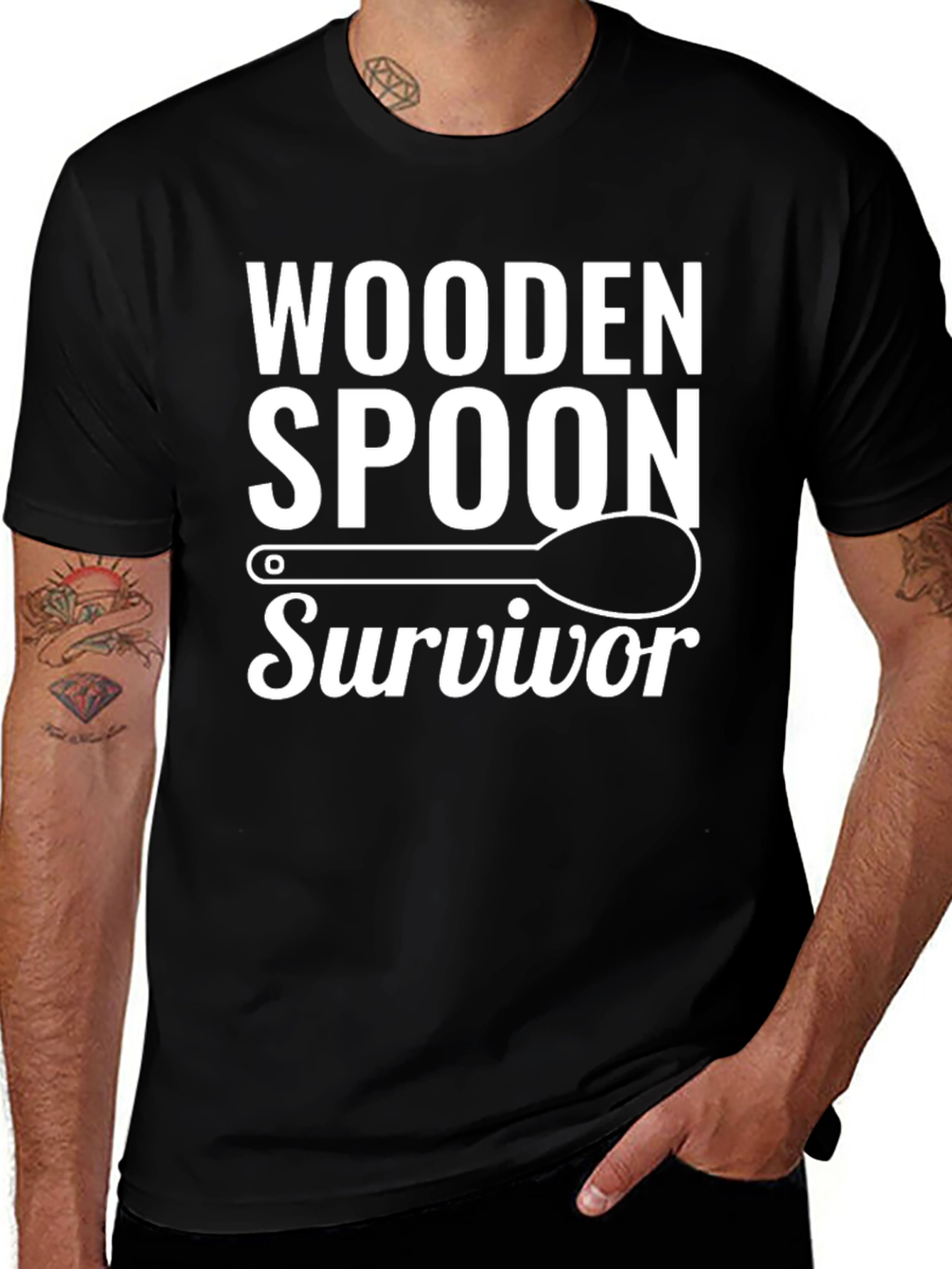 Wooden Spoon Survivor Graphic Tee - Black