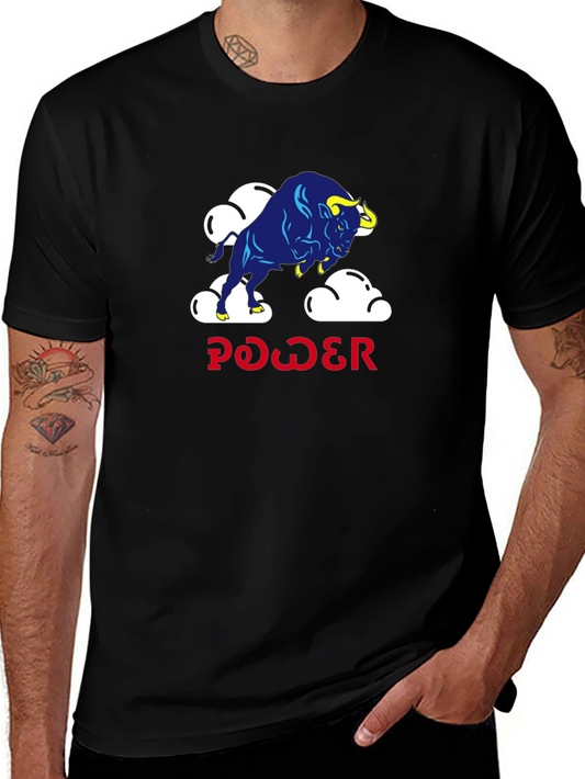 Power Bull Graphic T-Shirt - Bold Statement Tee
