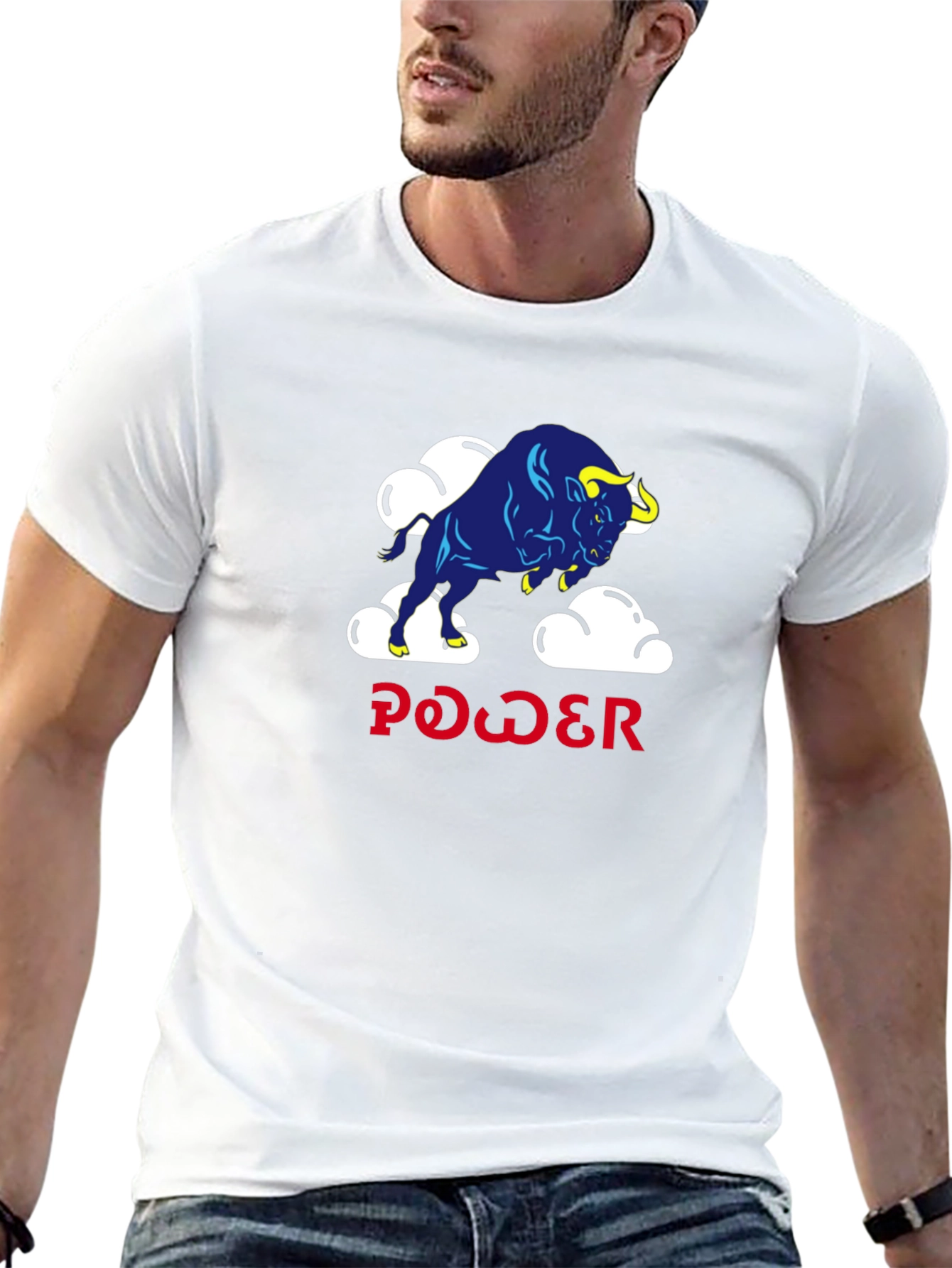 Power Bull Graphic T-Shirt - Bold Statement Tee