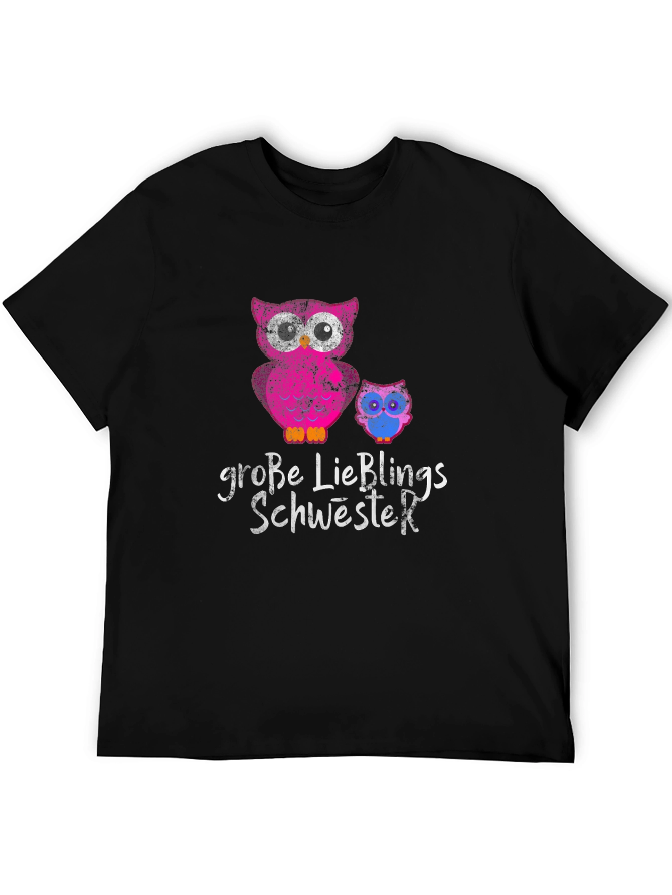 Große Lieblings Schwester Owl T-Shirt