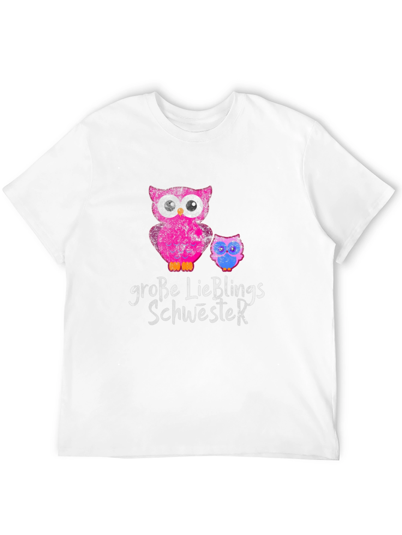 Große Lieblings Schwester Owl T-Shirt