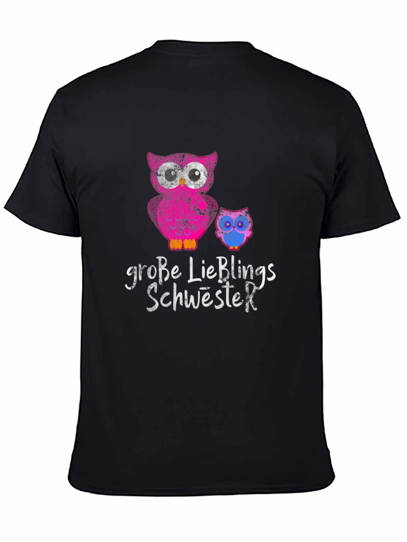 Große Lieblings Schwester Owl T-Shirt