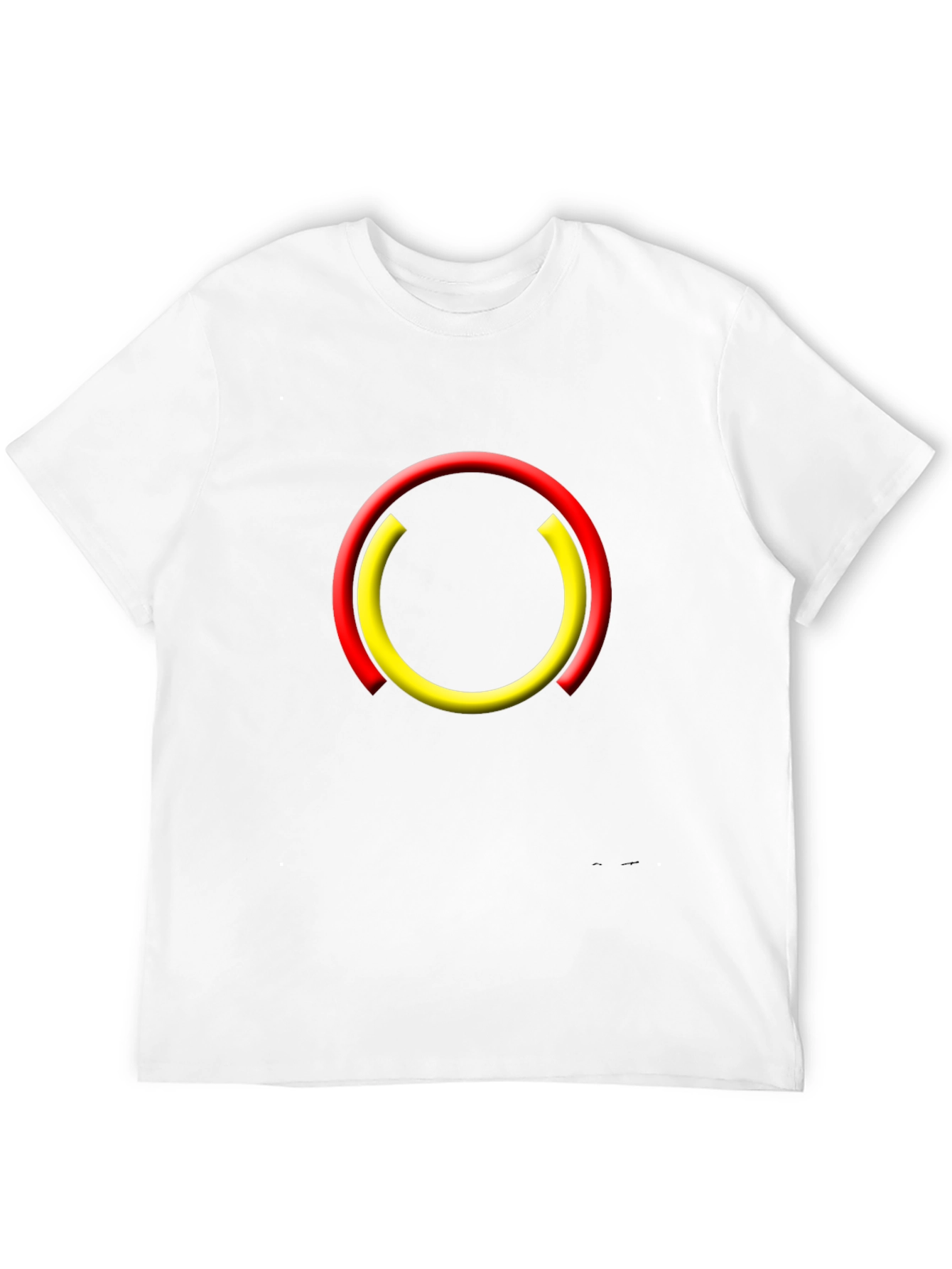 Modern Circle Graphic Black T-Shirt