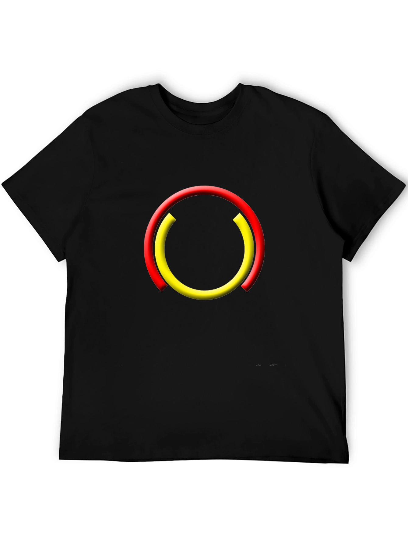 Modern Circle Graphic Black T-Shirt