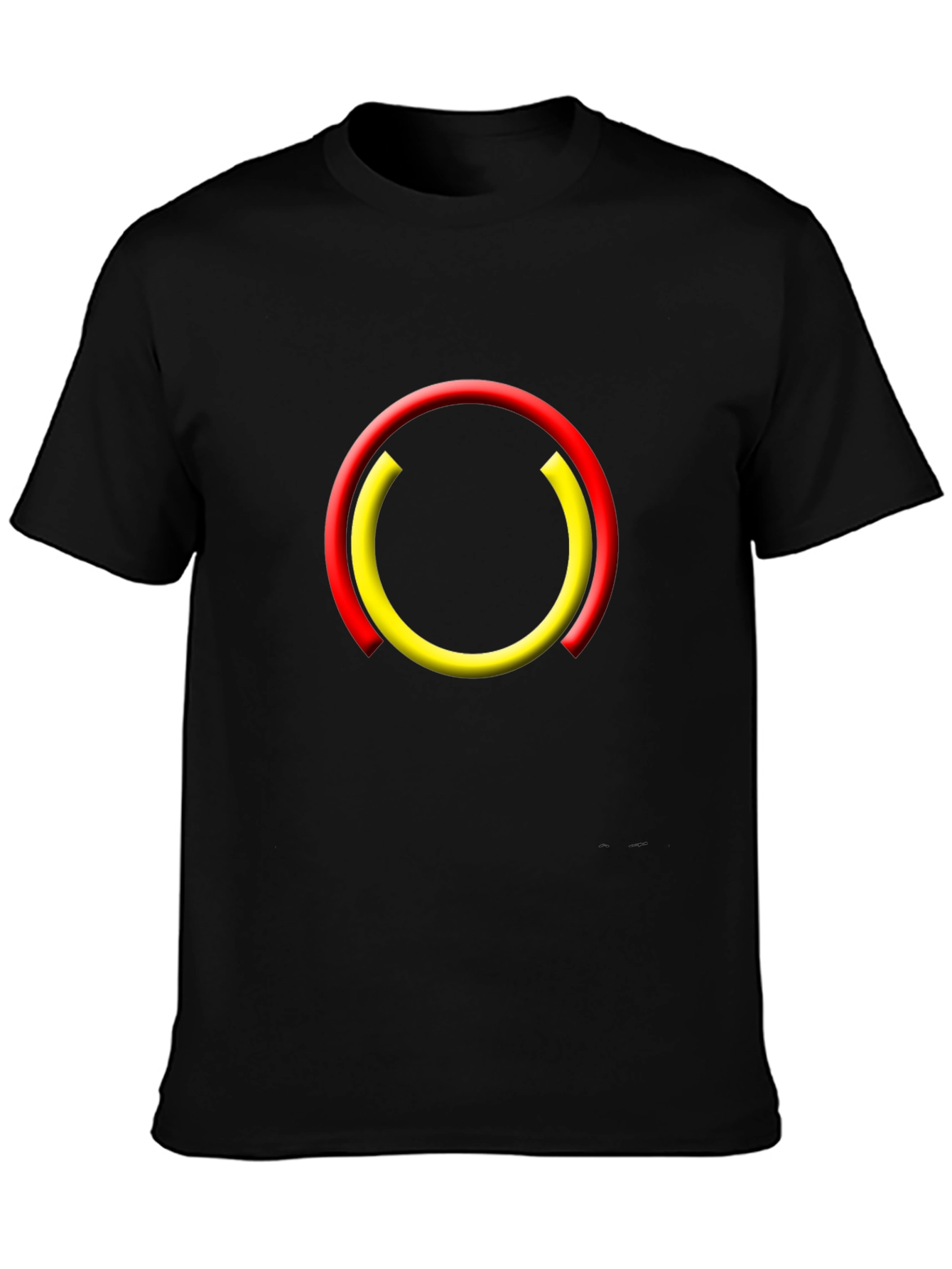 Modern Circle Graphic Black T-Shirt