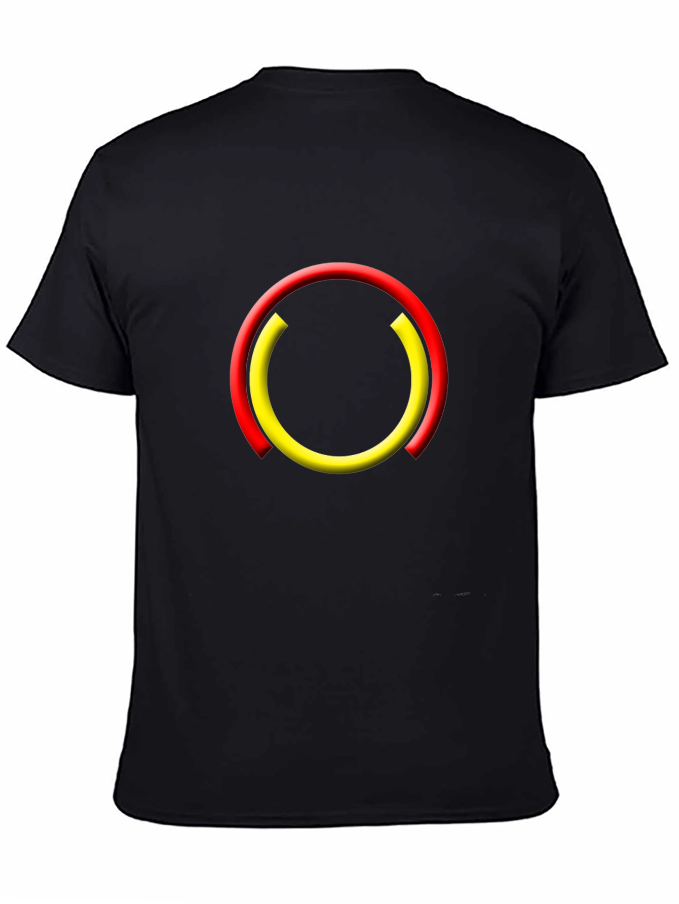 Modern Circle Graphic Black T-Shirt