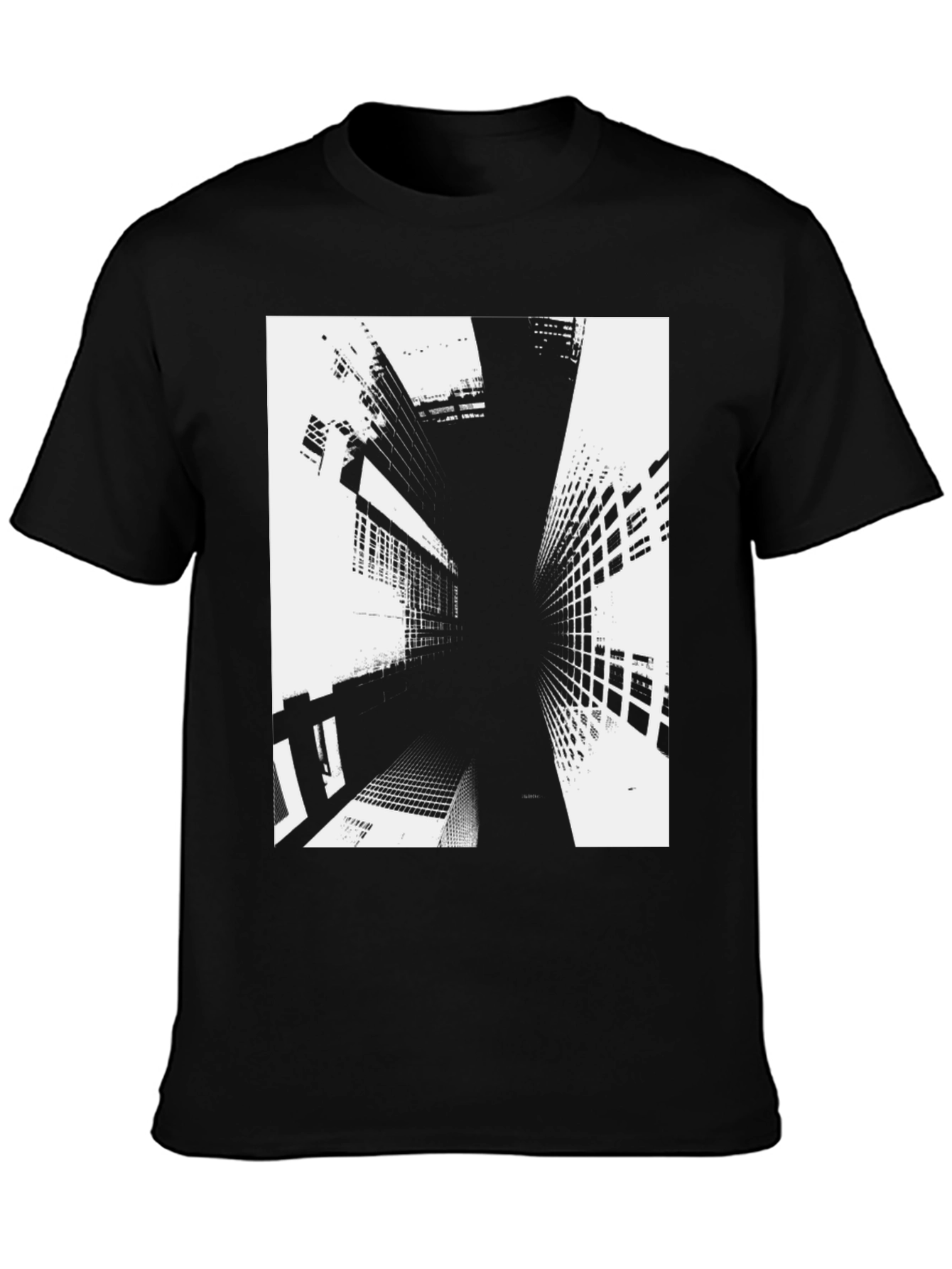 Abstract Building Black T-Shirt