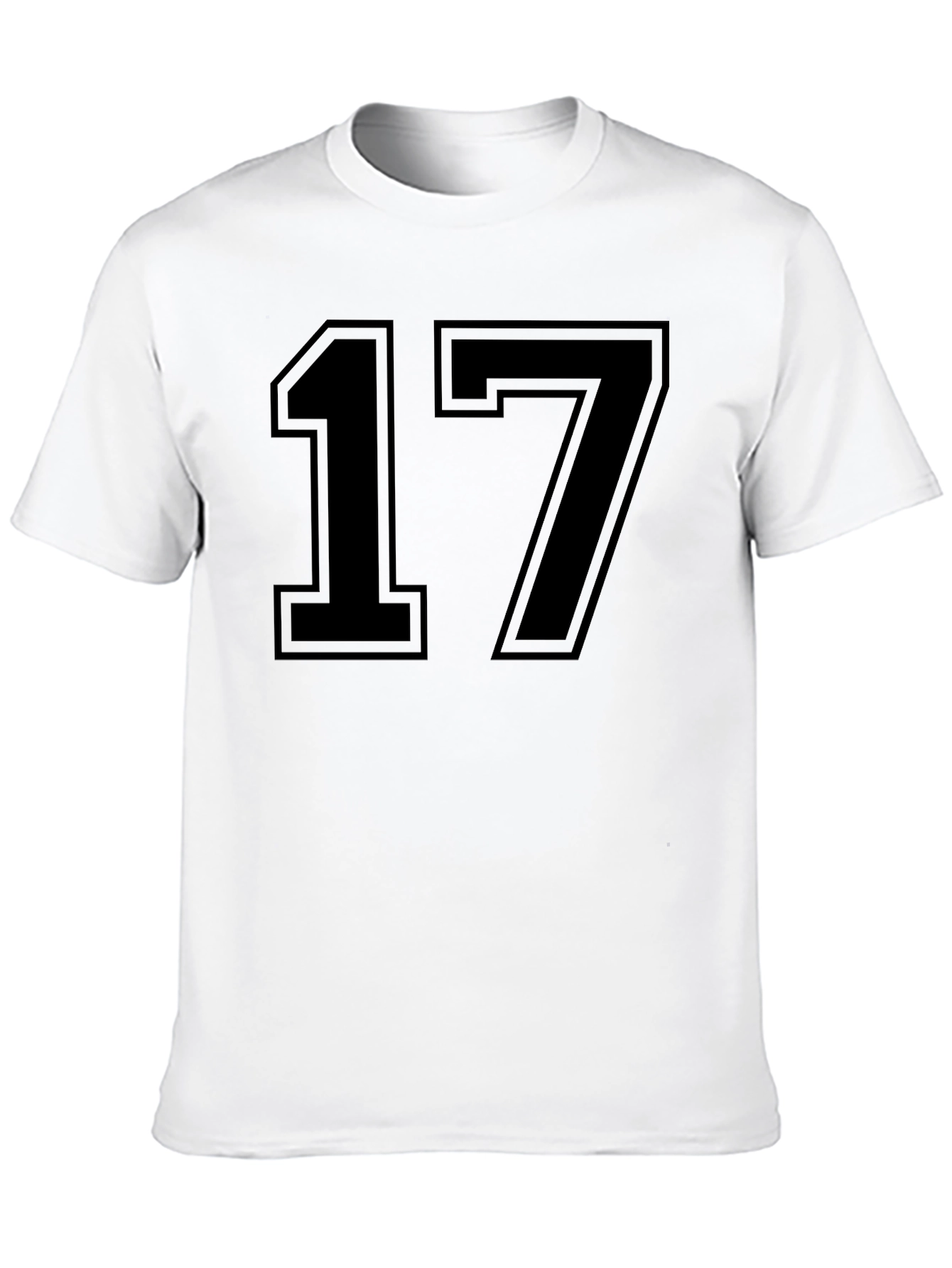 Black Number 17 Graphic T-Shirt
