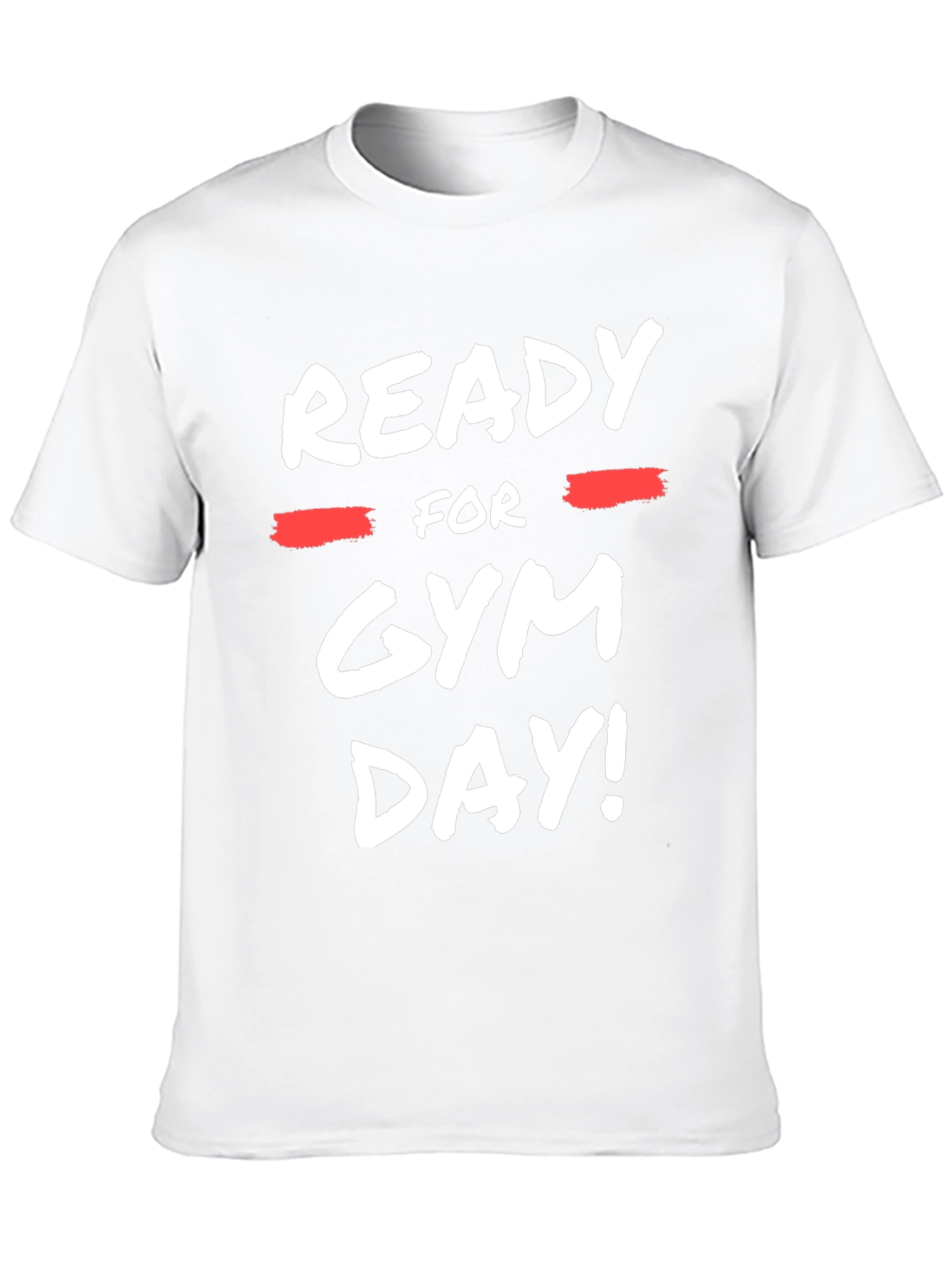 Ready For Gym Day! Black Graphic T-Shirt