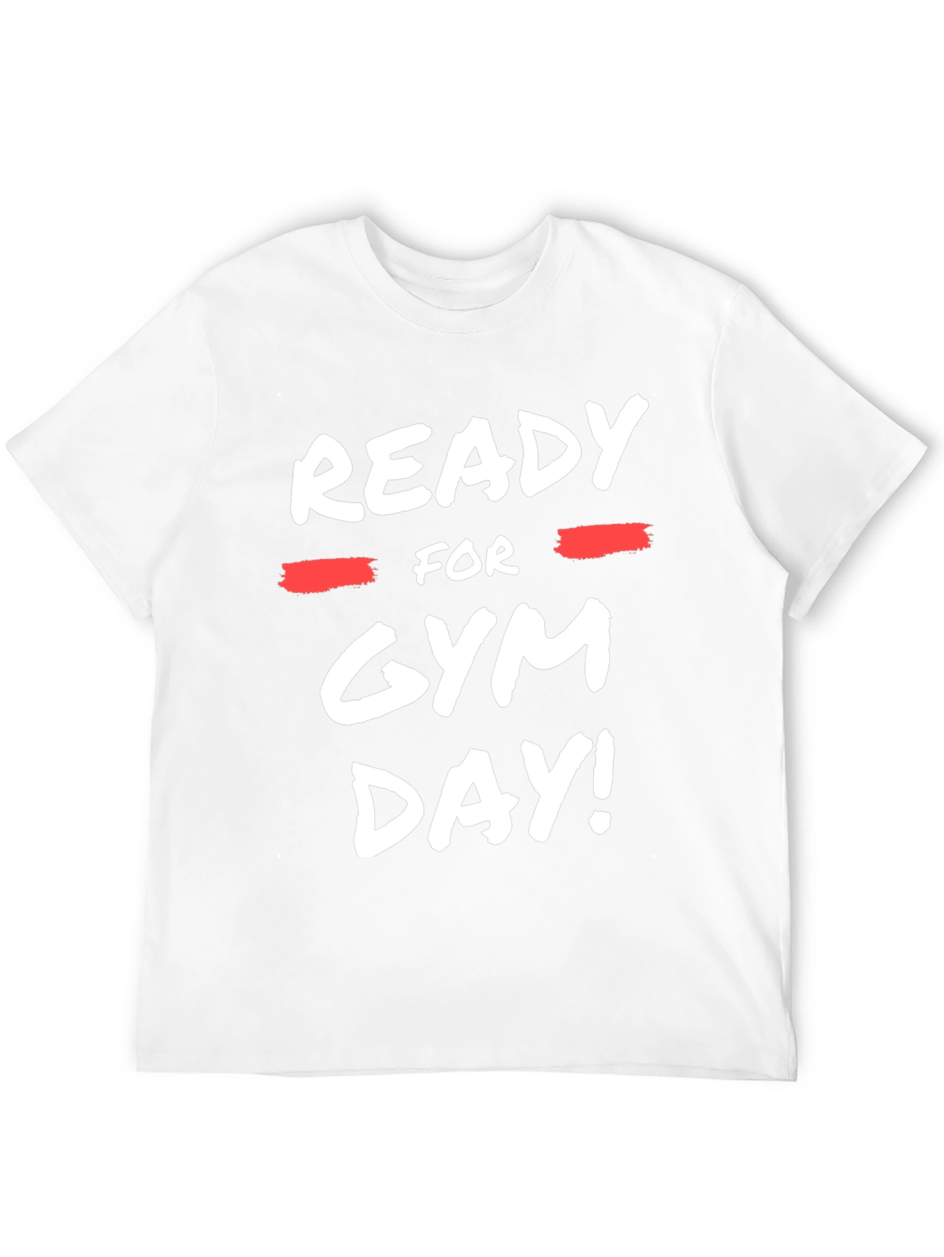 Ready For Gym Day! Black Graphic T-Shirt