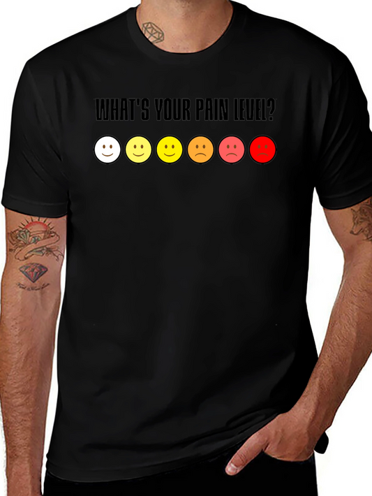 Pain Level Graphic Tee - Black Casual Shirt