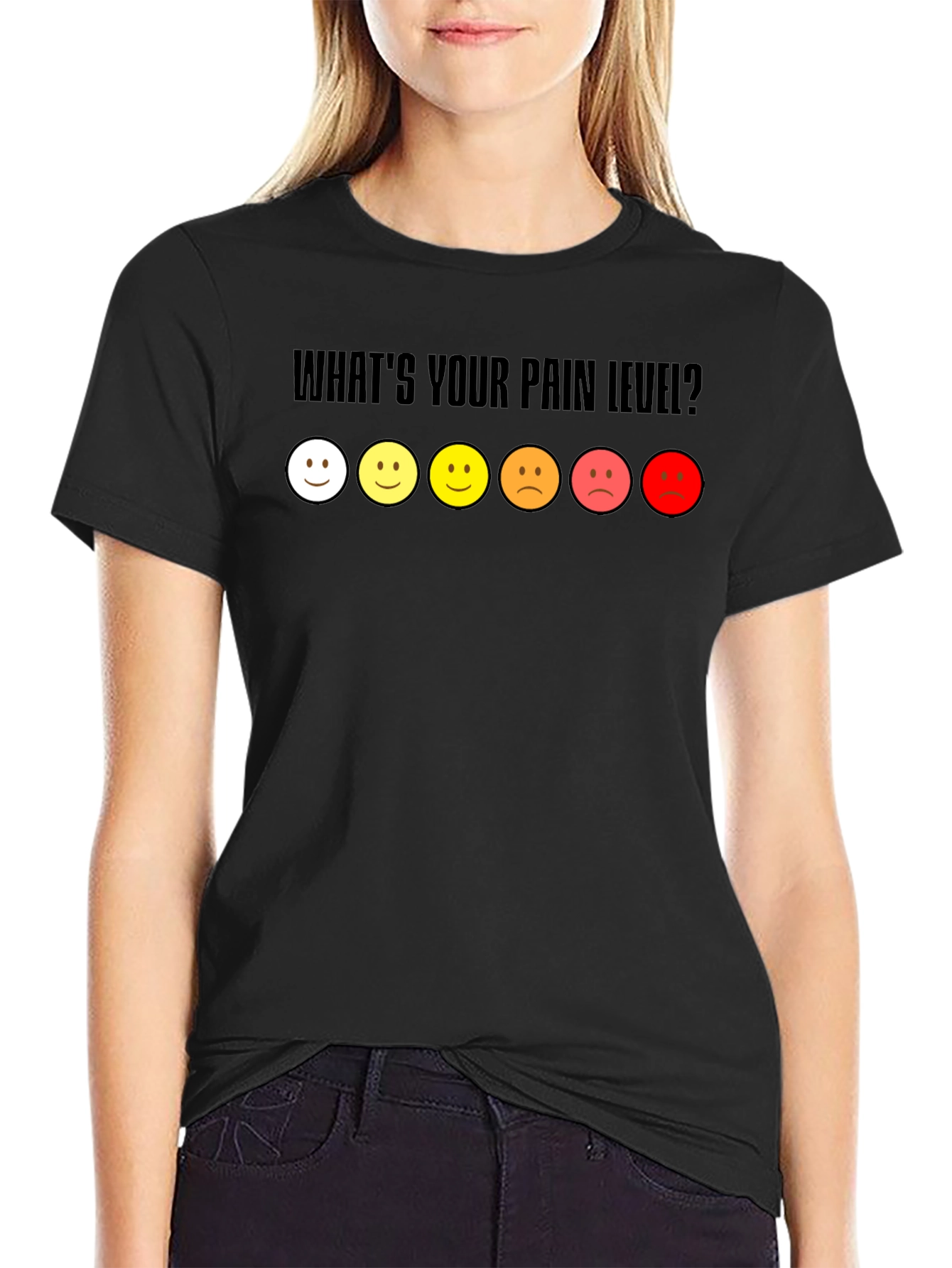 Pain Level Graphic Tee - Black Casual Shirt