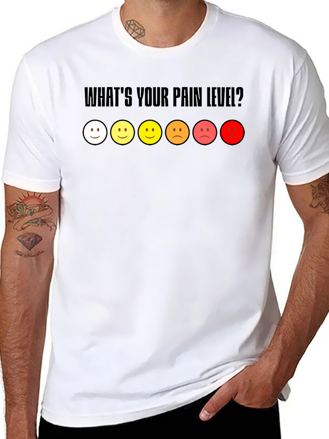 Pain Level Graphic Tee - Black Casual Shirt