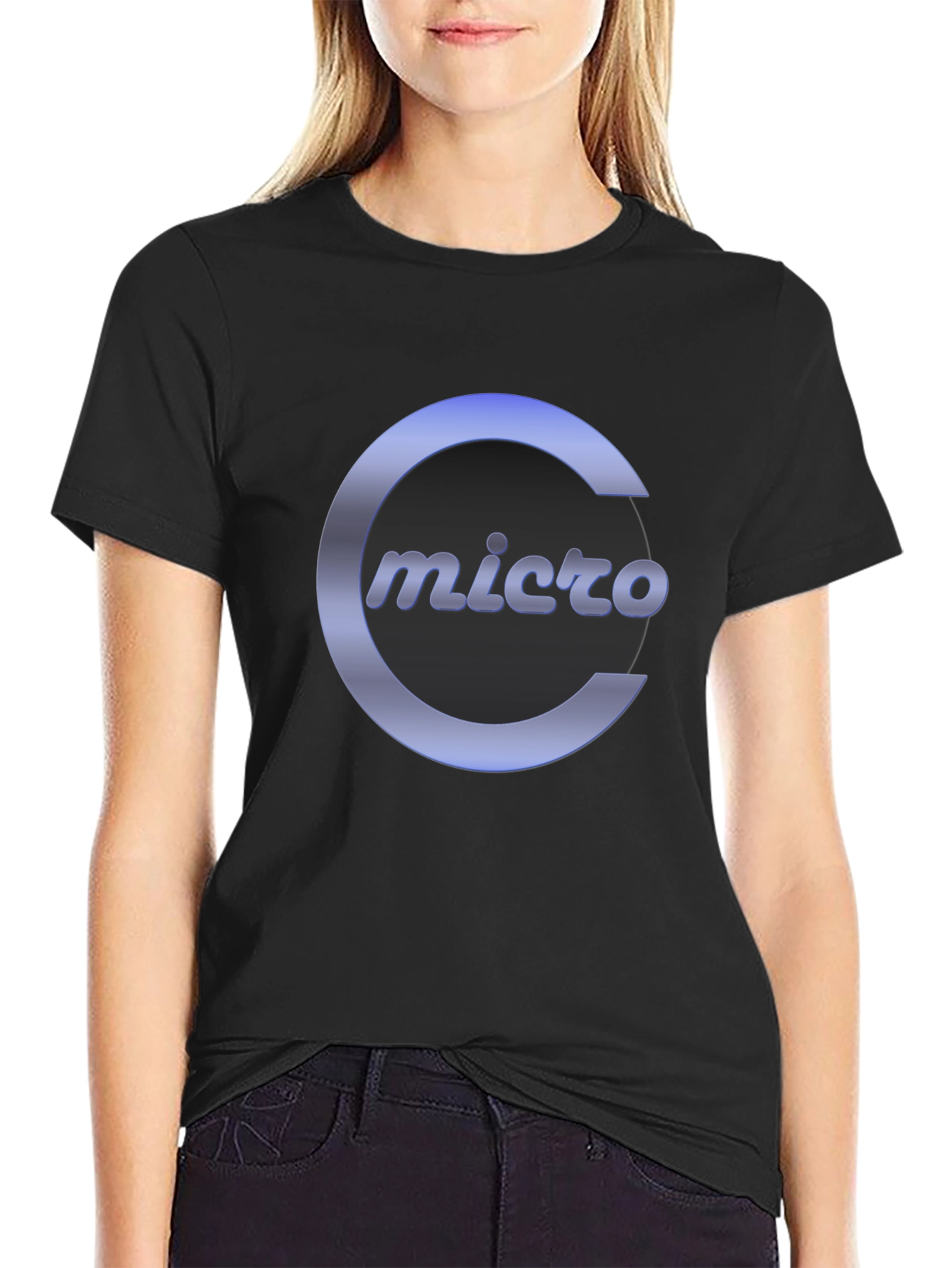 Micro C Logo Black T-Shirt